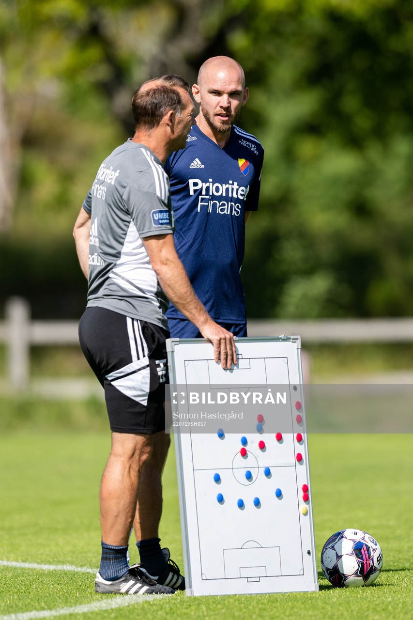 Djurgårdens tränare Kim Bergstrand och Marcus Danielson