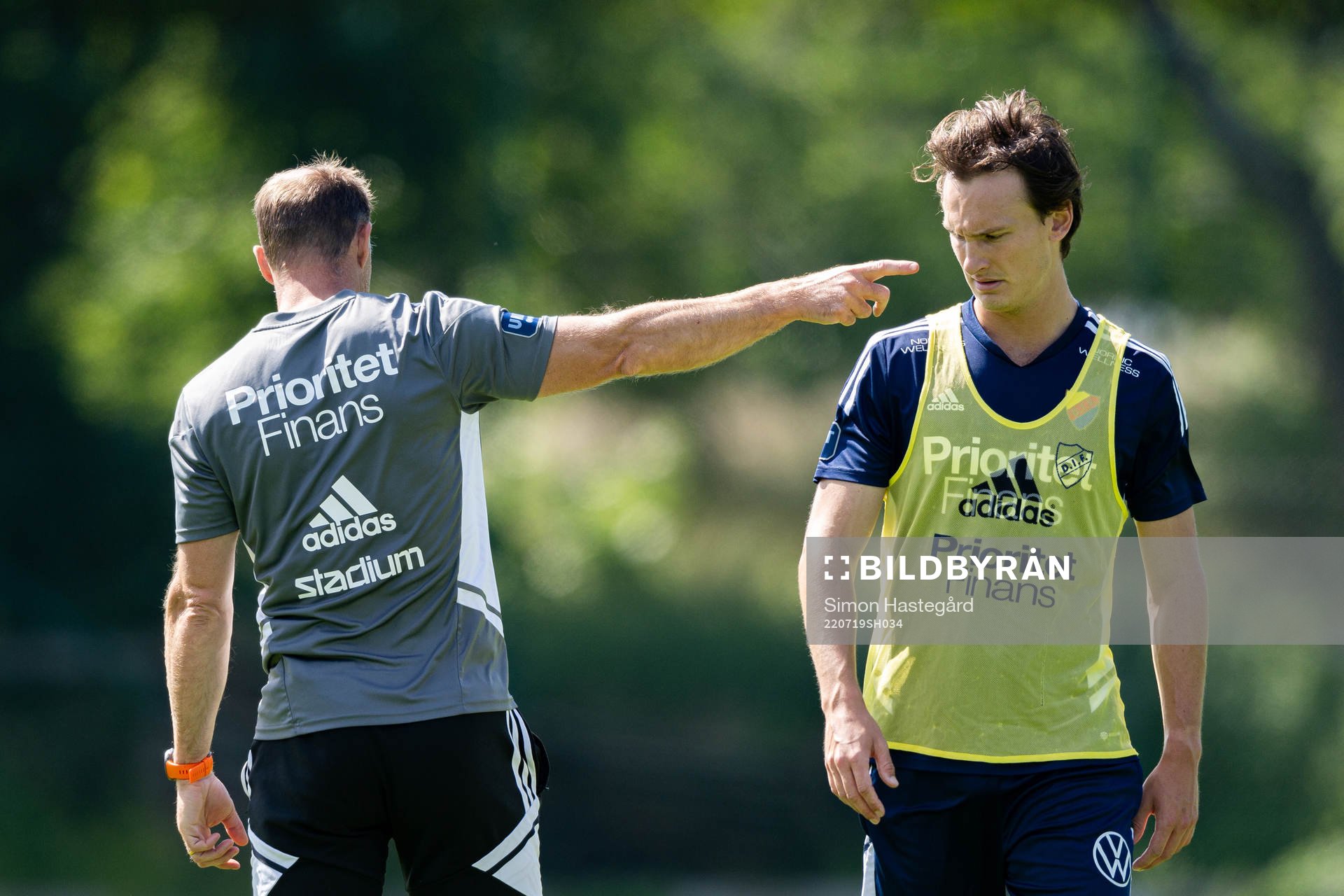 Djurgårdens tränare Kim Bergstrand och Hjalmar Ekdal