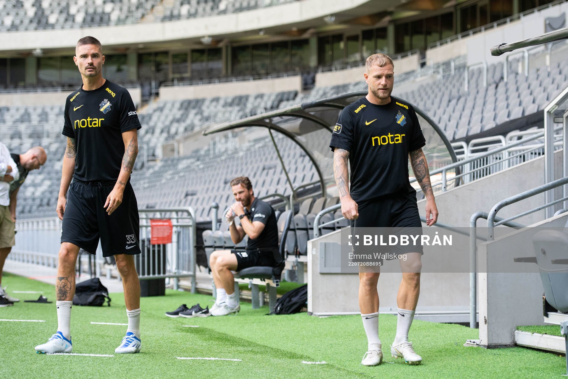 Mikael Lustig and John Guidetti of AIK
