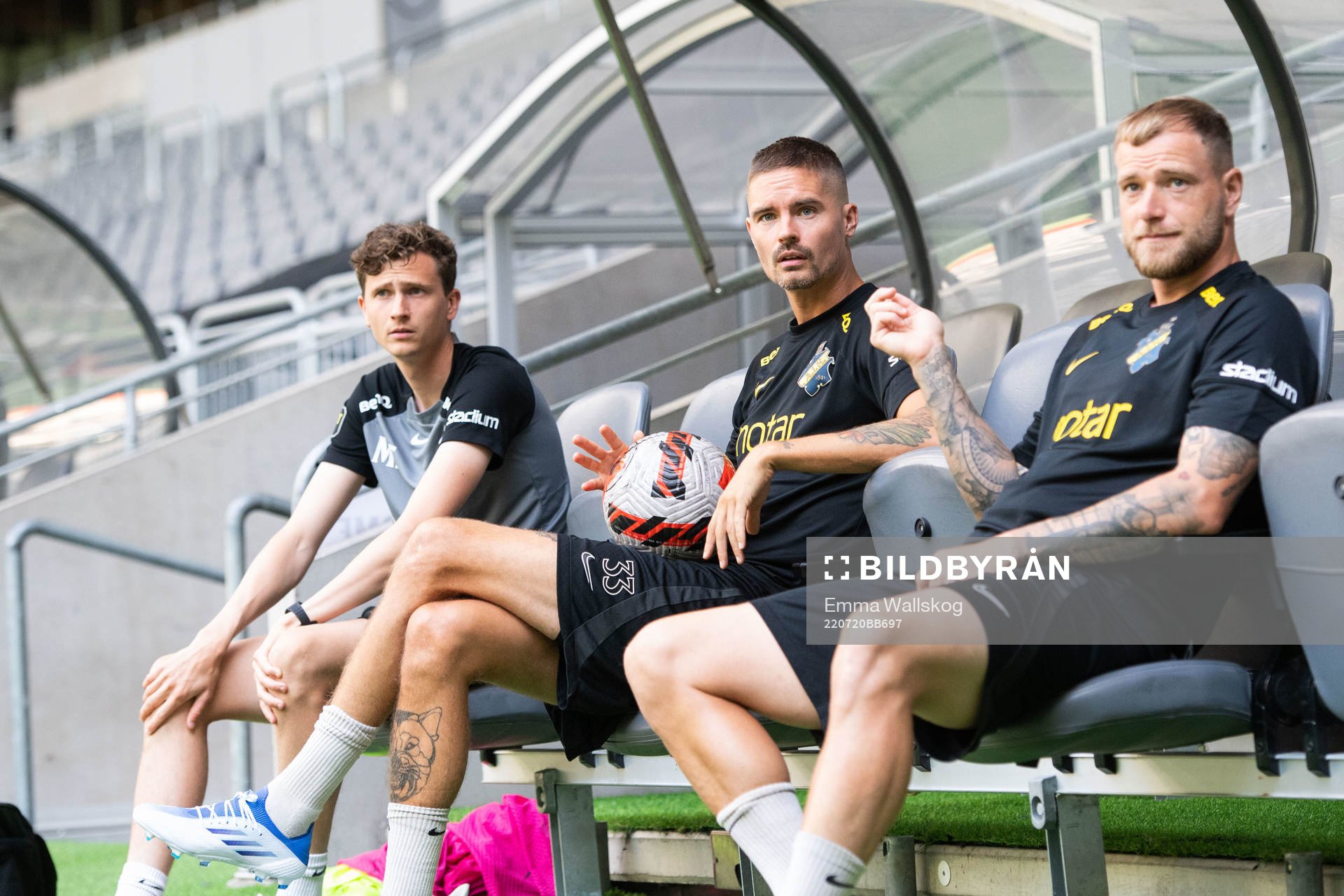 Martin Falk, assistant coach, Mikael Lustig and John