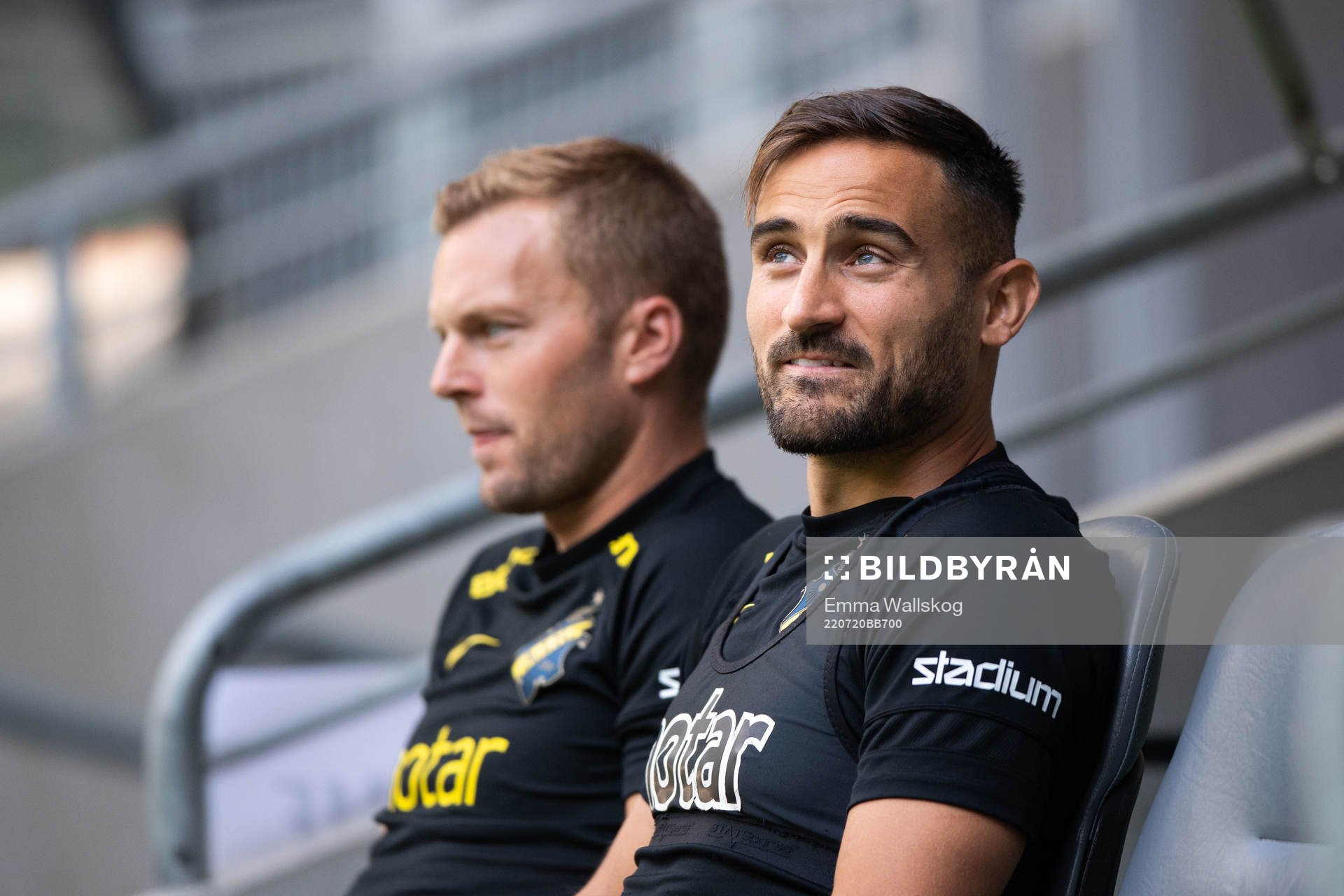 Sotirios Papagiannopoulos of AIK during a training session with AIK on July 20, 2022 in Stockholm. 
