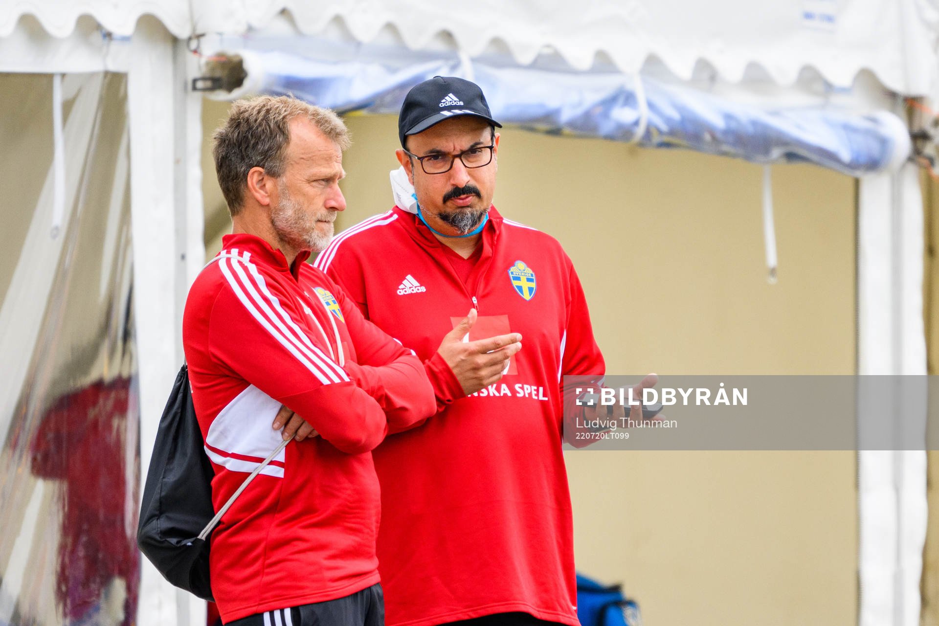 Pontus Ekblom, physio and Houman Ebrahimi, doctor of the