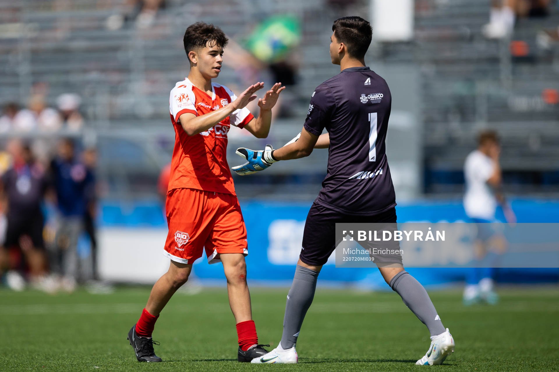 under fotbollsmatchen i Gothia Cup mellan Värnamo och Audax