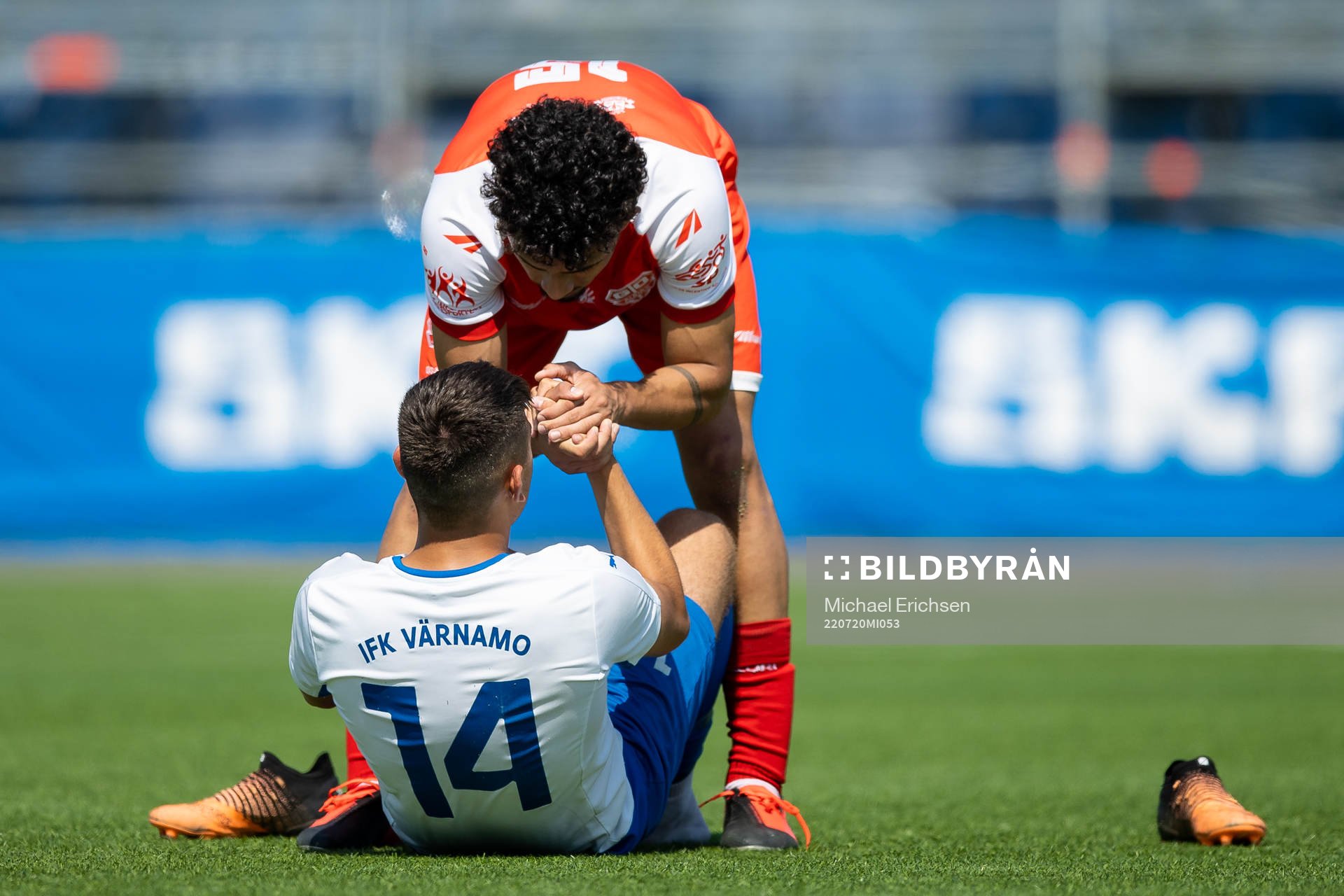 under fotbollsmatchen i Gothia Cup mellan Värnamo och Audax