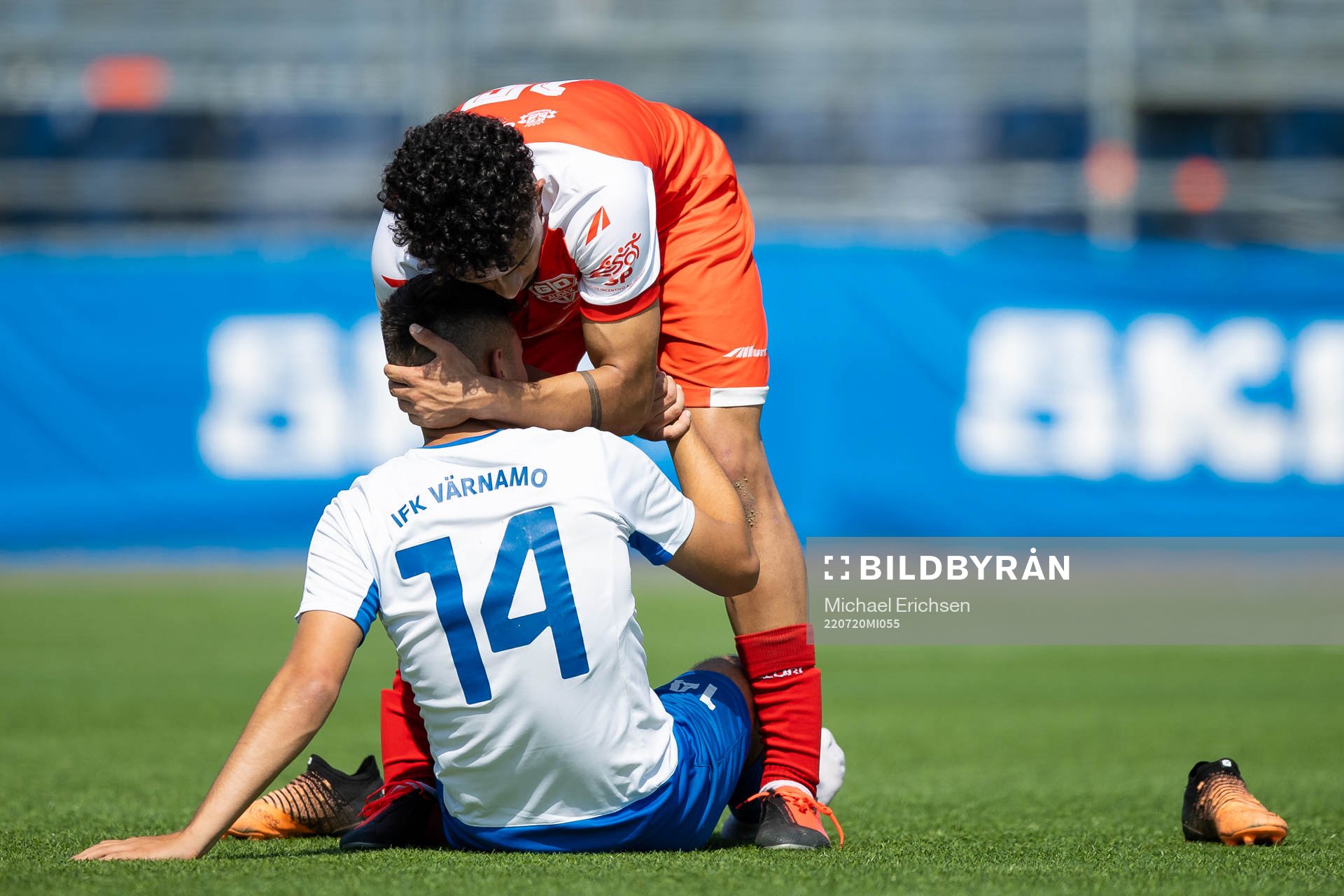 under fotbollsmatchen i Gothia Cup mellan Värnamo och Audax