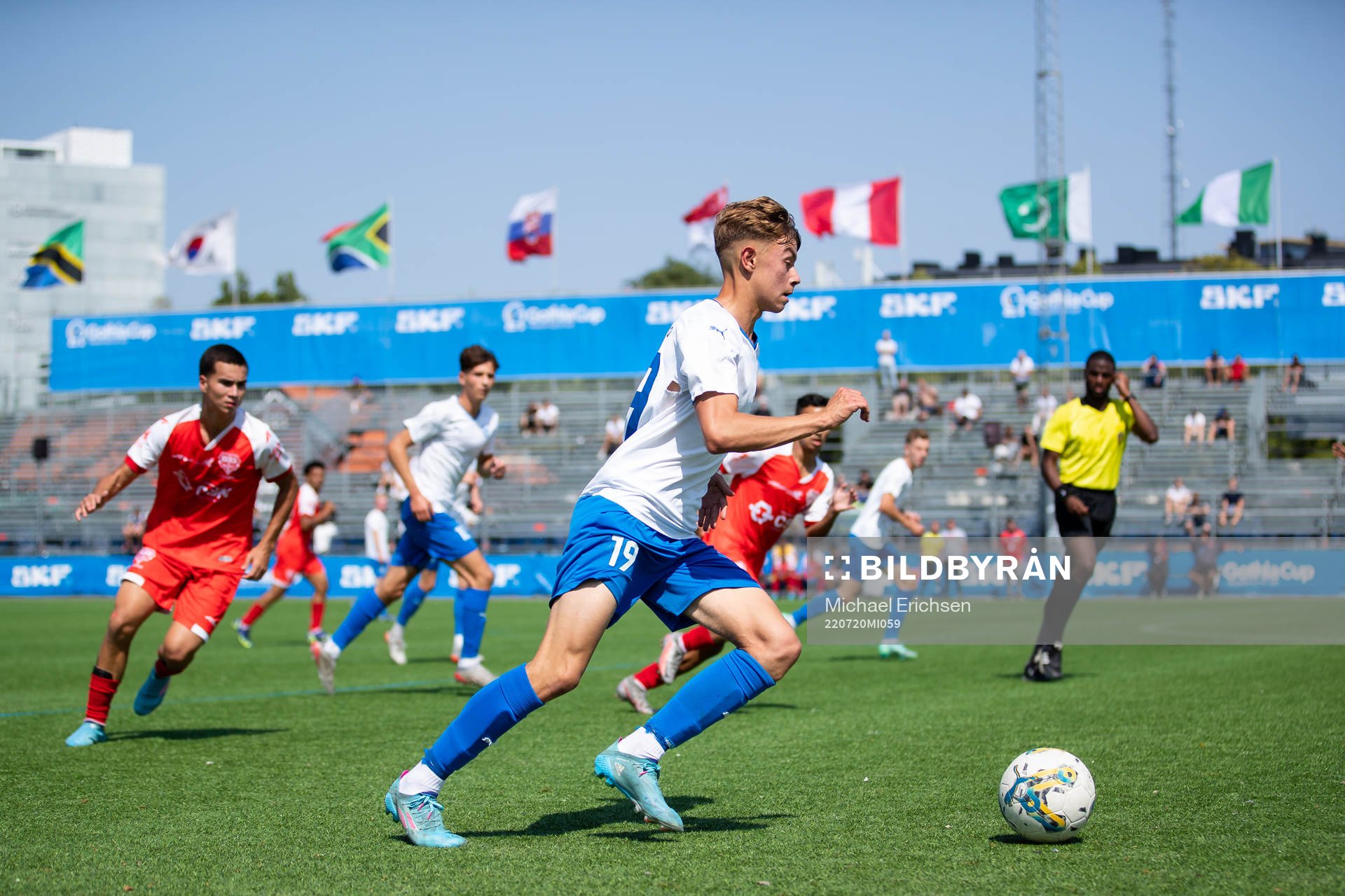 under fotbollsmatchen i Gothia Cup mellan Värnamo och Audax