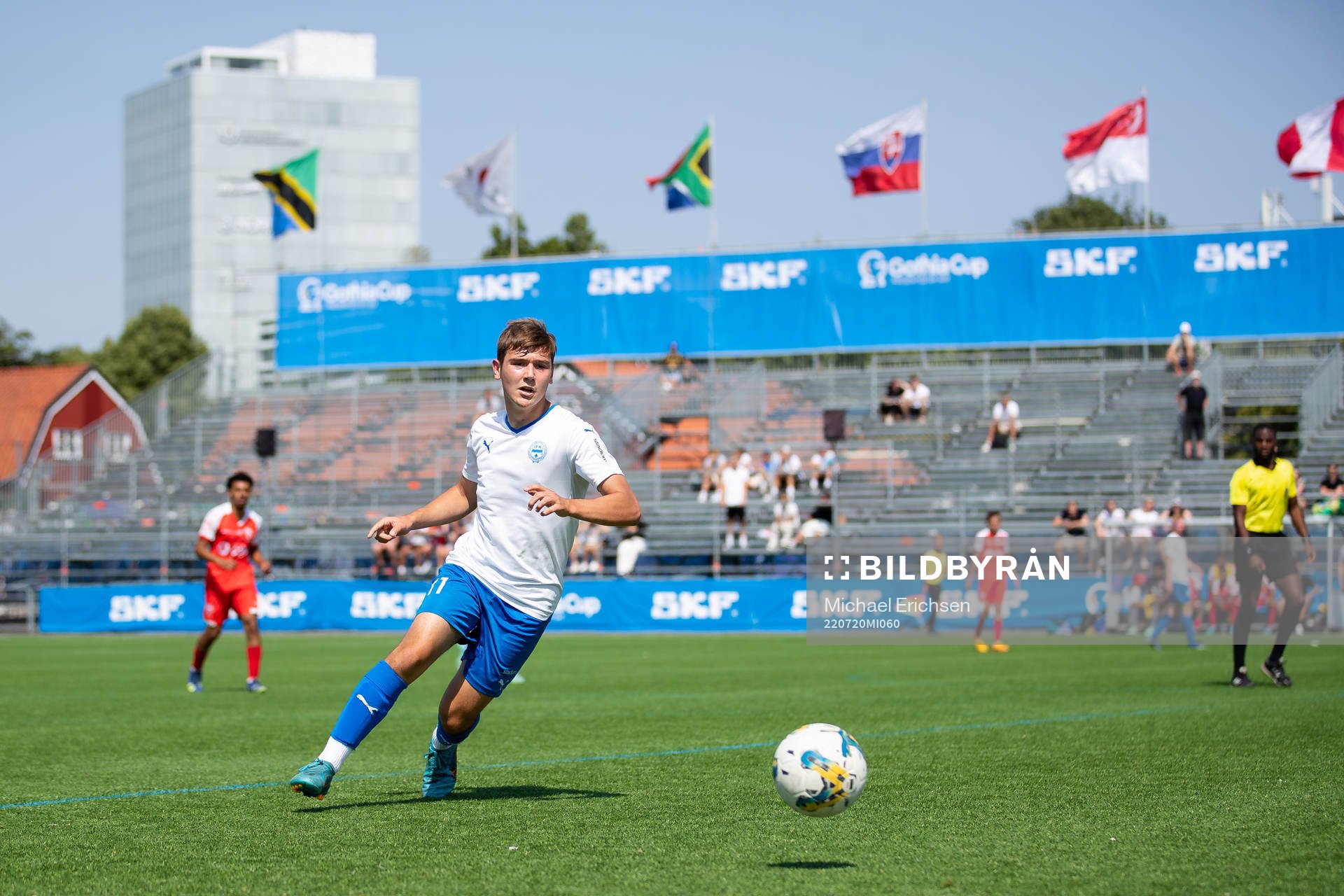under fotbollsmatchen i Gothia Cup mellan Värnamo och Audax