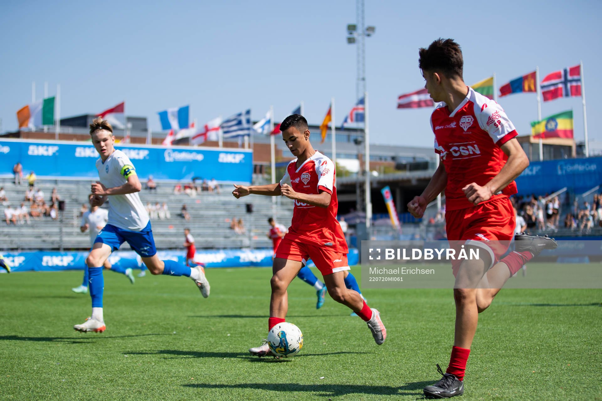 under fotbollsmatchen i Gothia Cup mellan Värnamo och Audax