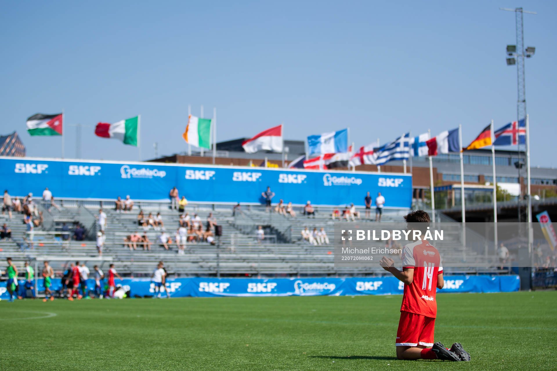 under fotbollsmatchen i Gothia Cup mellan Värnamo och Audax