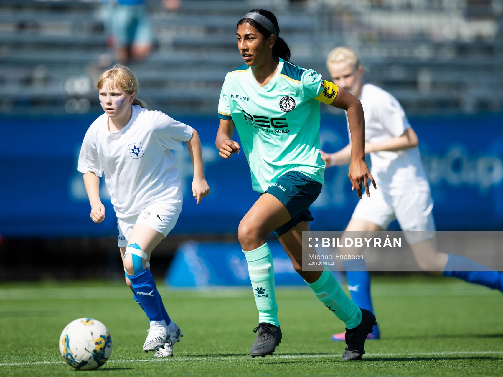 En Streetball spelare under fotbollsmatchen i Gothia Cup mellan Streetball FC och Stjarnan 5 den 20 juli 2022 i Göteborg. 