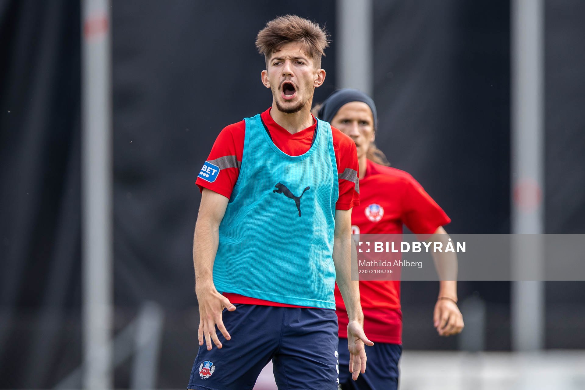 Armin Gigovic under en träning med Helsingborg den 21 juli 2022 i Helsingborg. 