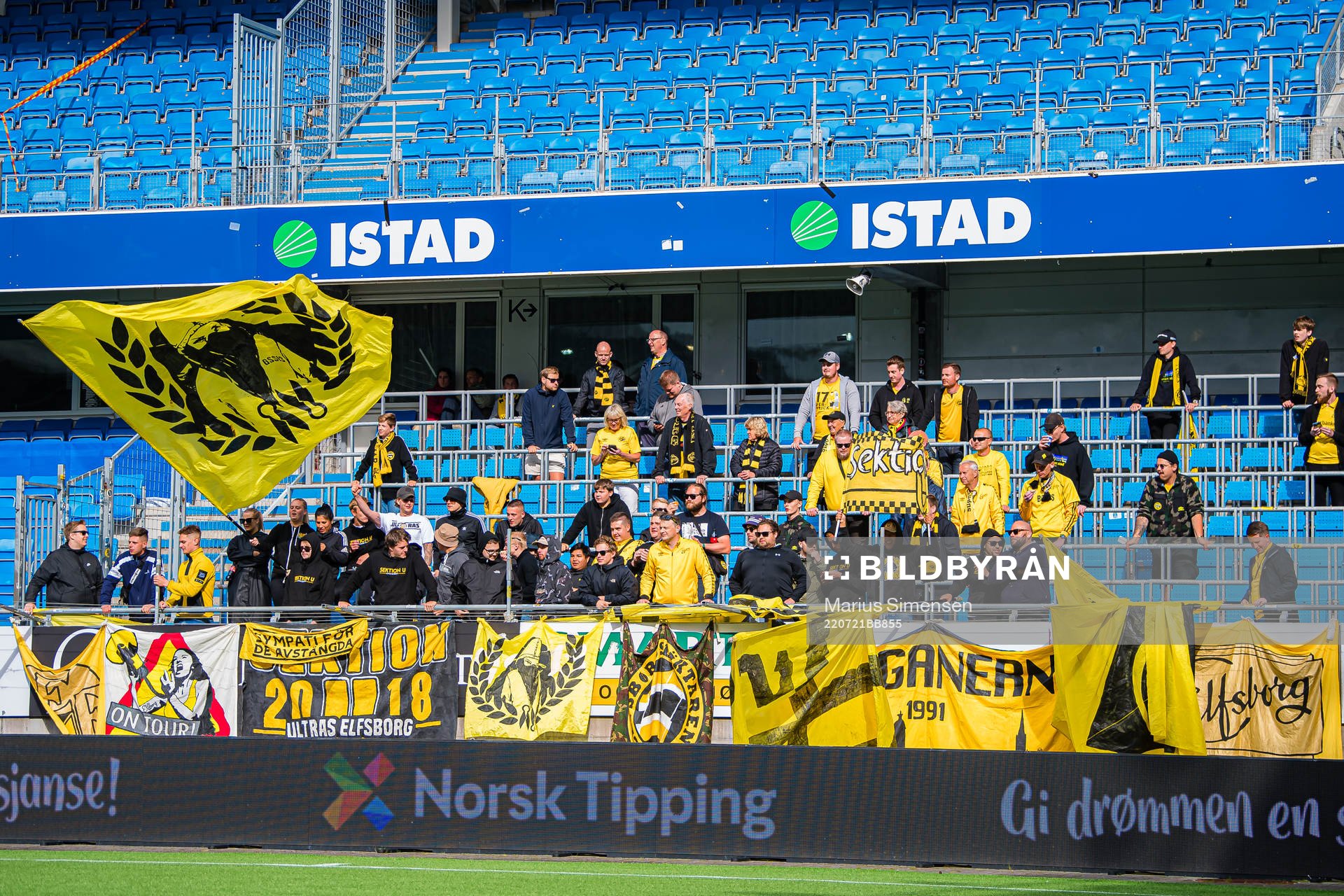 Spectators in the stands