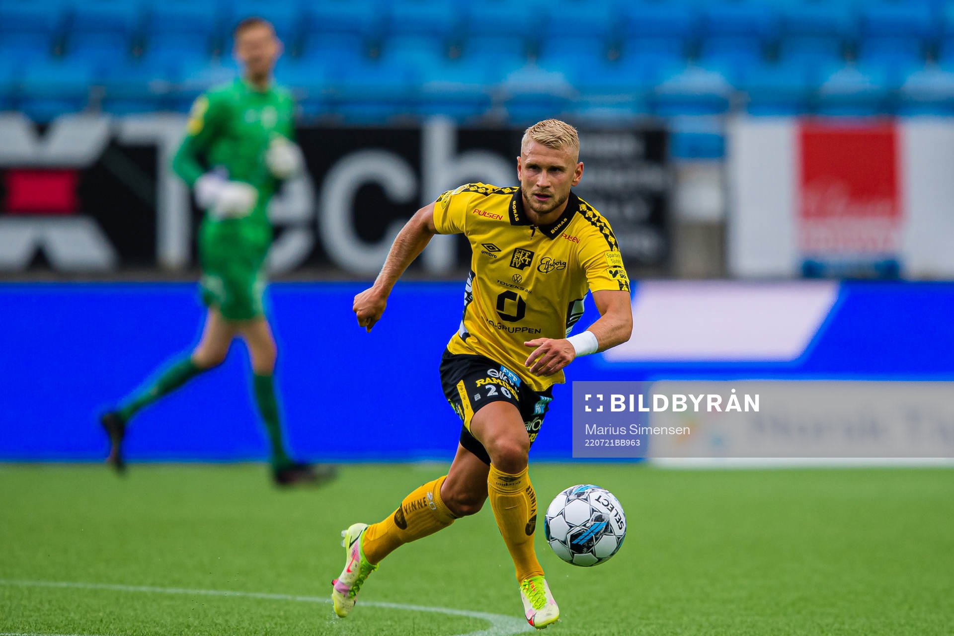 Simon Strand of Elfsborg during the UEFA Europa Conference League match between Molde and Elfsborg on July 21, 2022 in Molde.