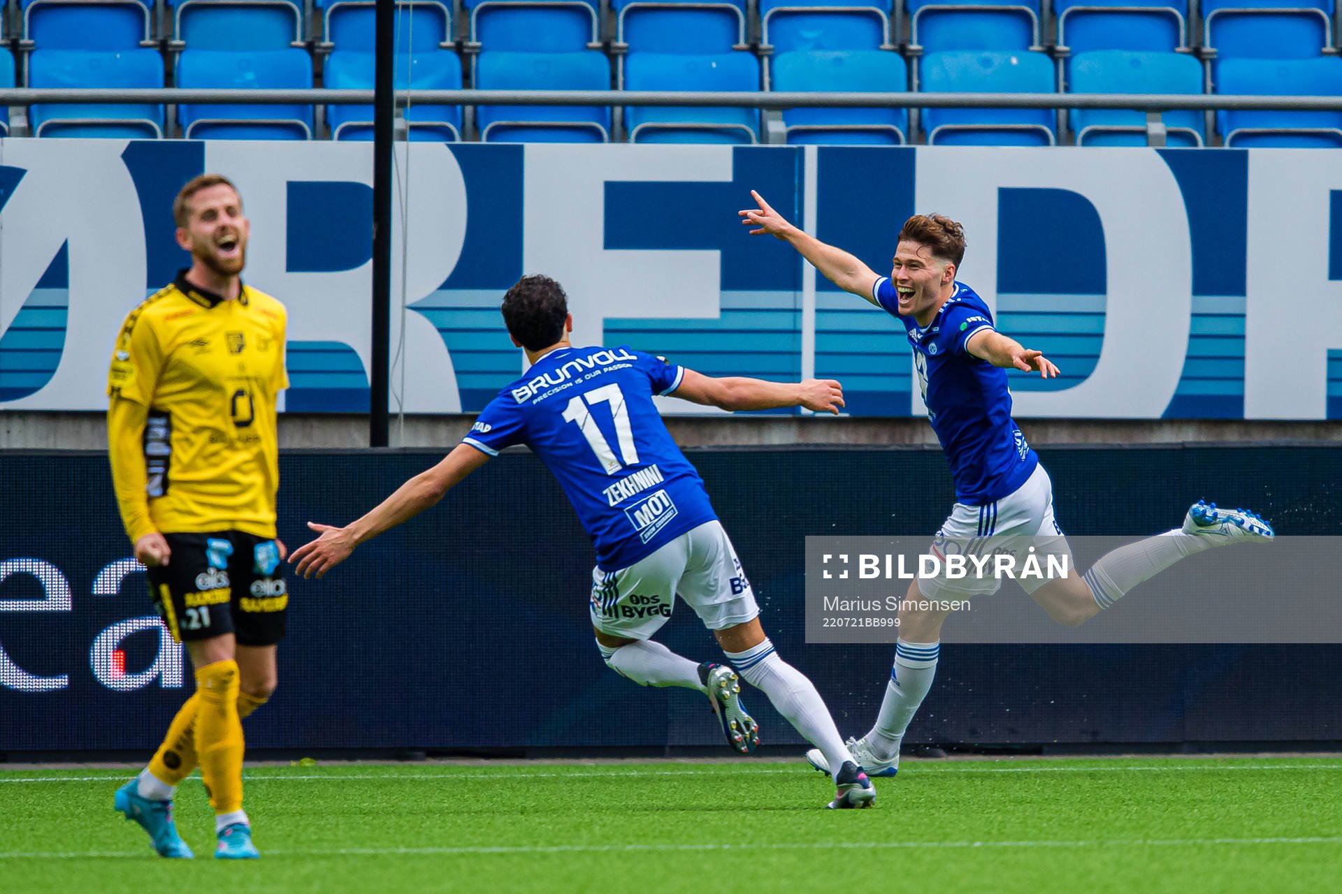 Emil Varhaugvik Breivik of Molde celebrates