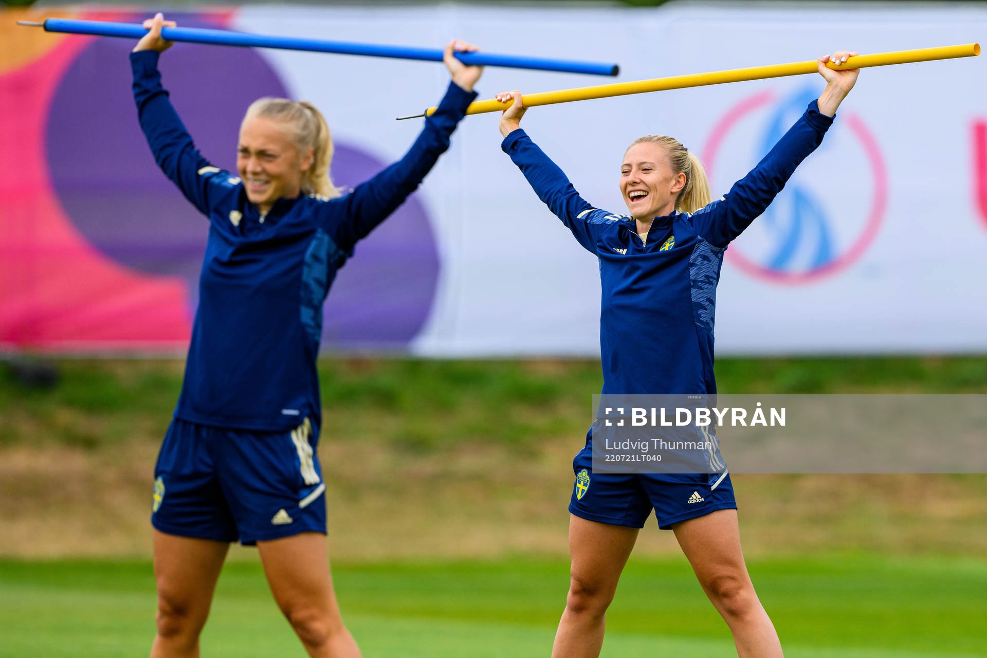 Hanna Bennison and Rebecka Blomqvist of the Swedish women's