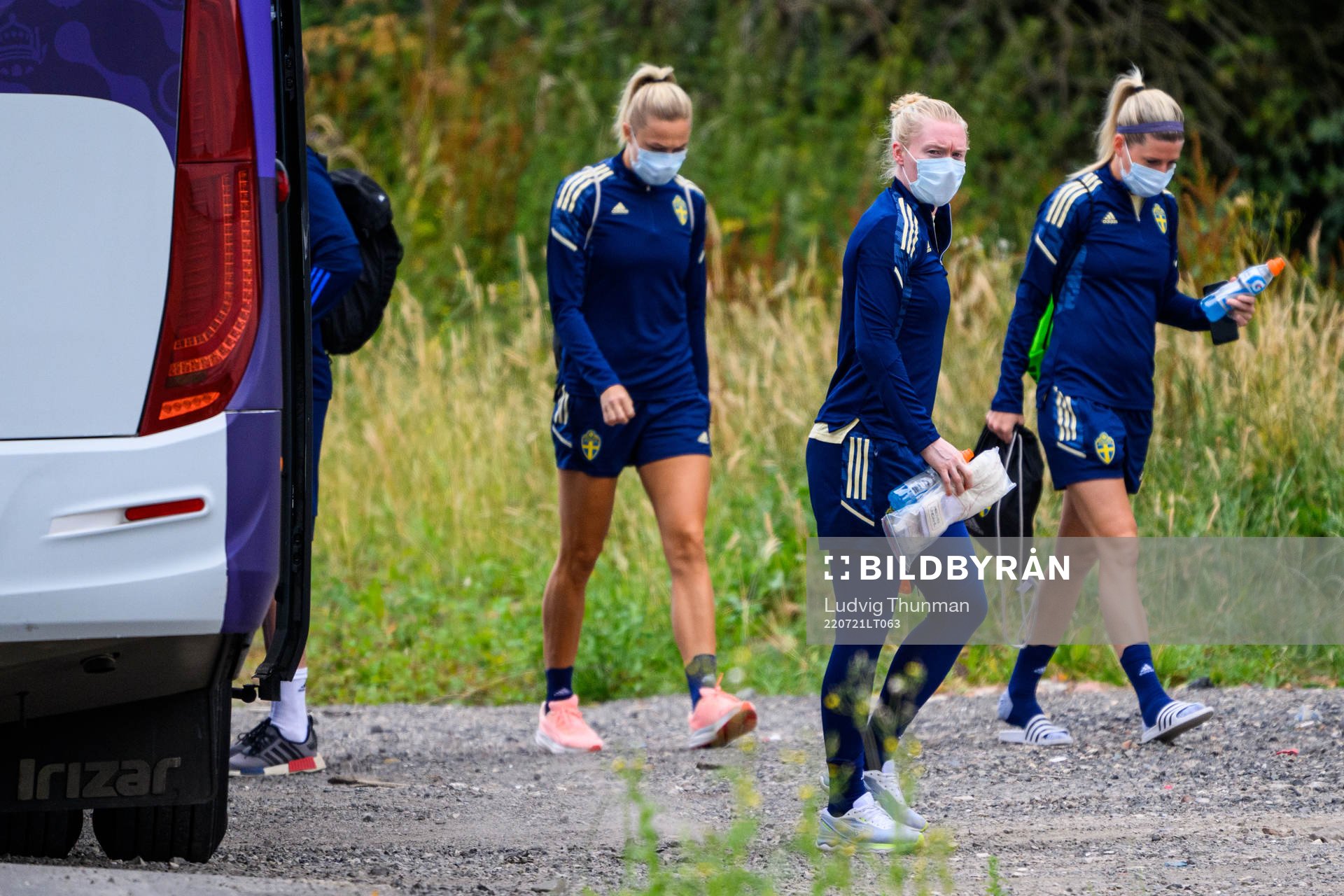 Fridolina Rolfö, goalkeeper Hedvig Lindahl and Olivia
