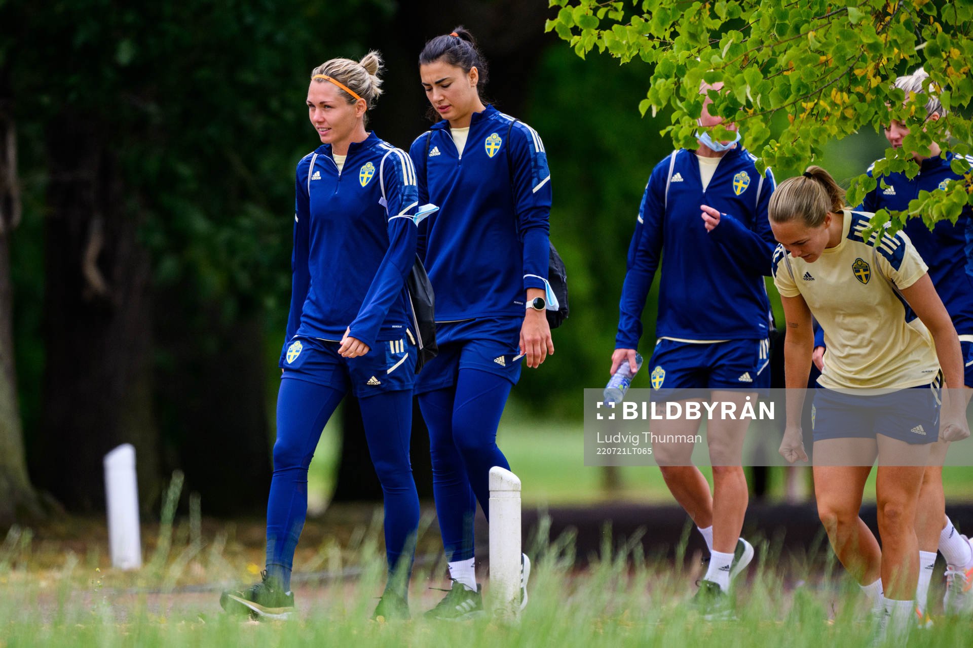 Goalkeeper Jennifer Falk and goalkeeper Zecira Musovic of
