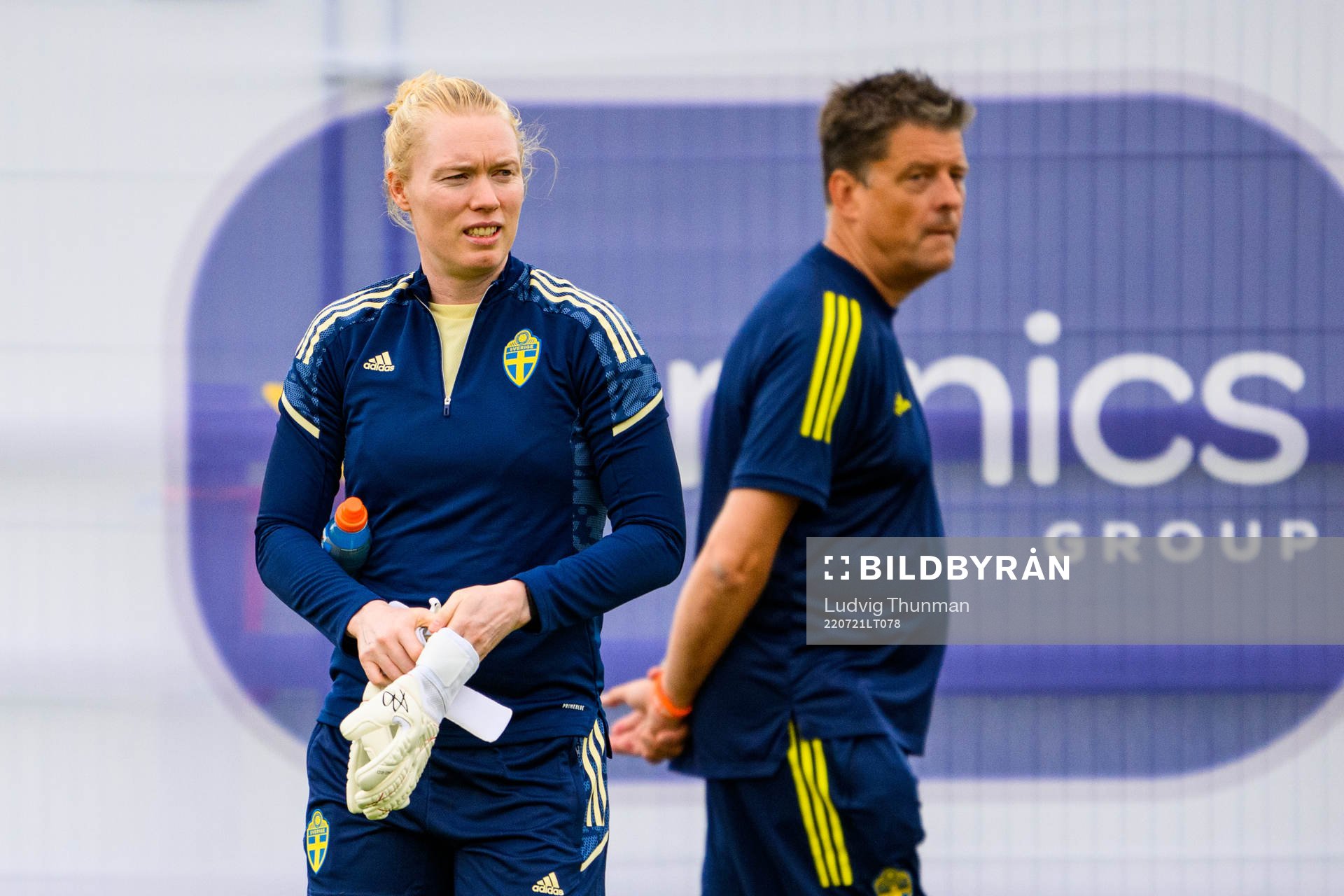 Goalkeeper Hedvig Lindahl and Mats Börjesson, doctor of
