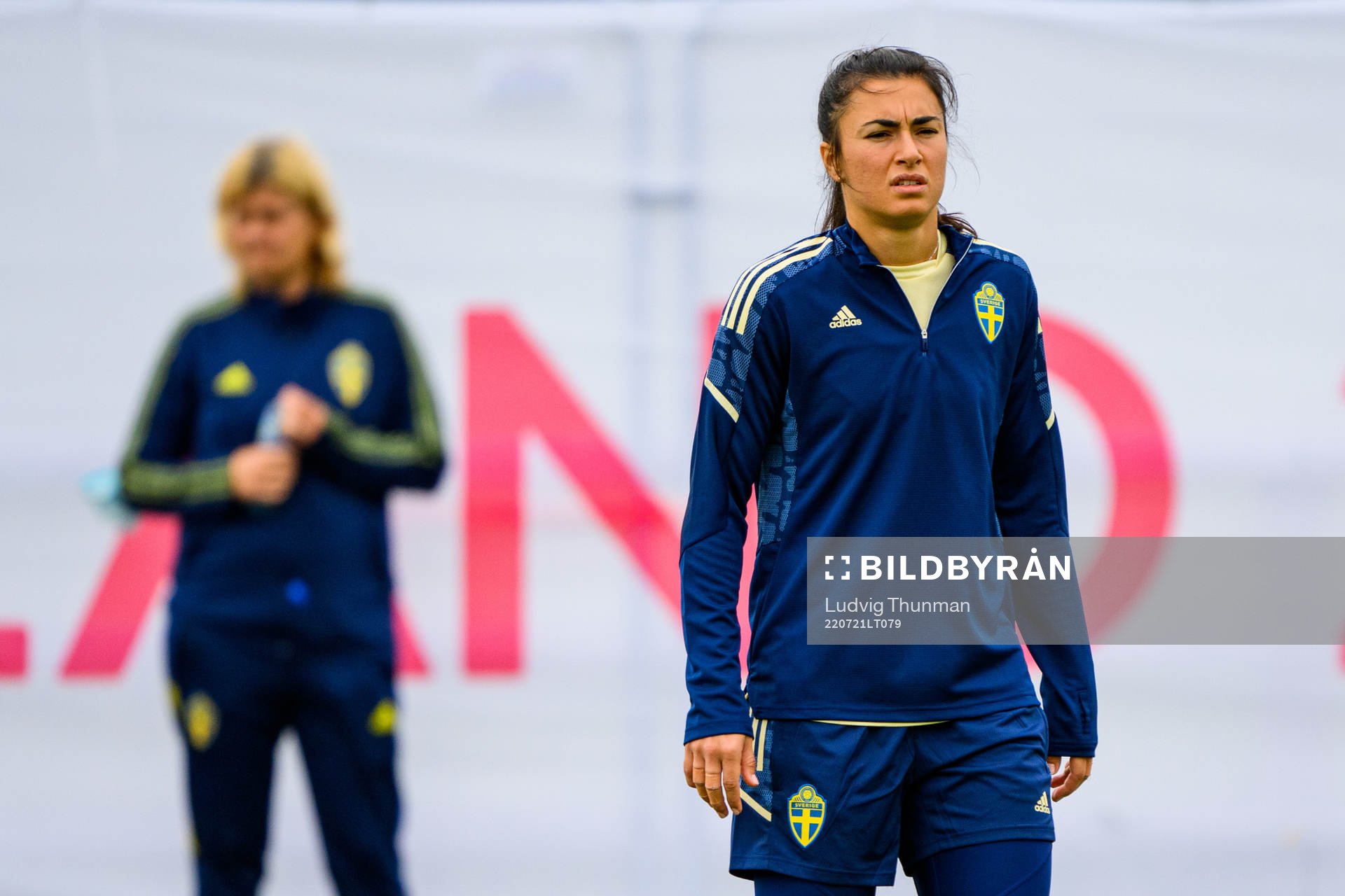 Goalkeeper Zecira Musovic of the Swedish women's national