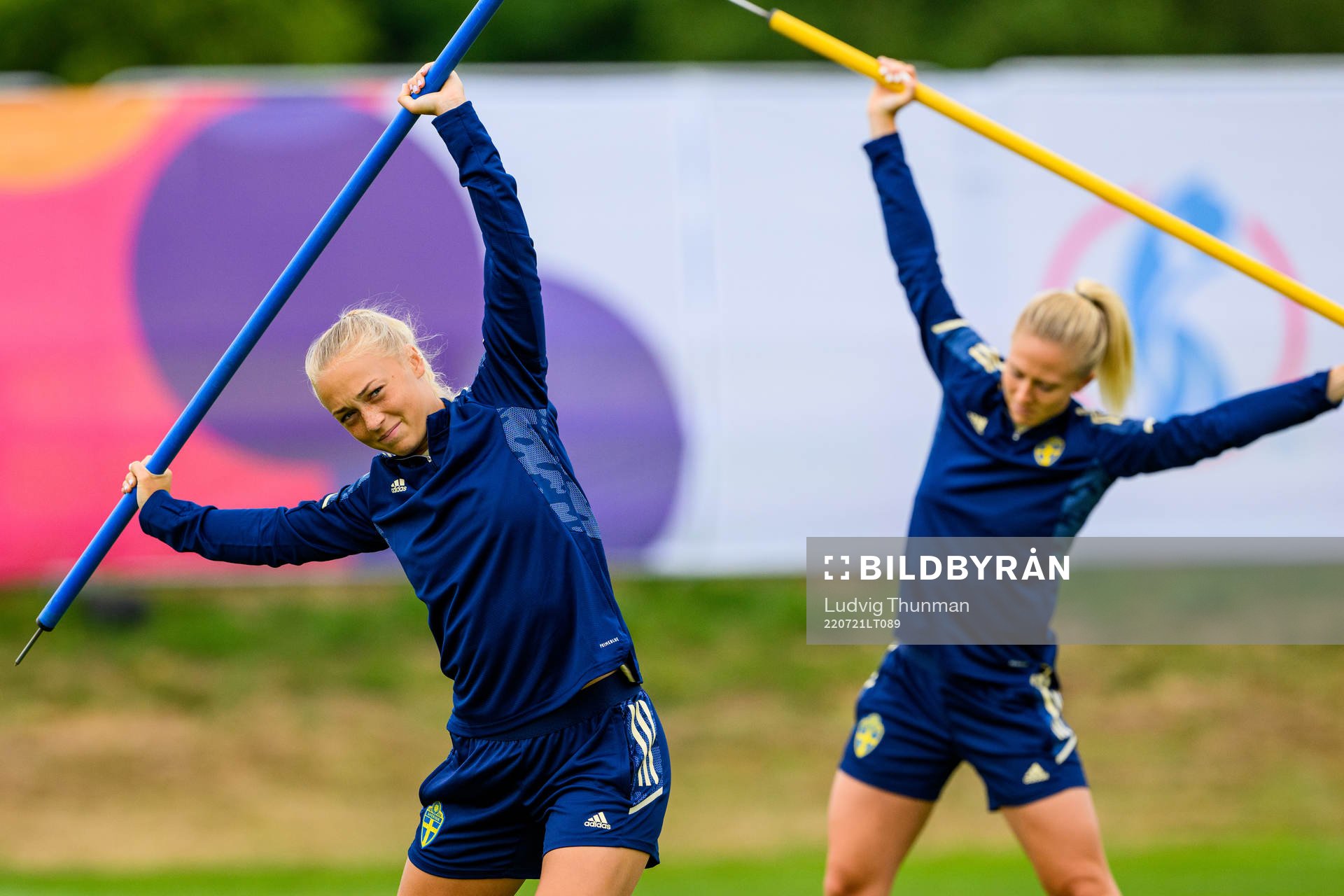 Hanna Bennison and Rebecka Blomqvist of the Swedish women's