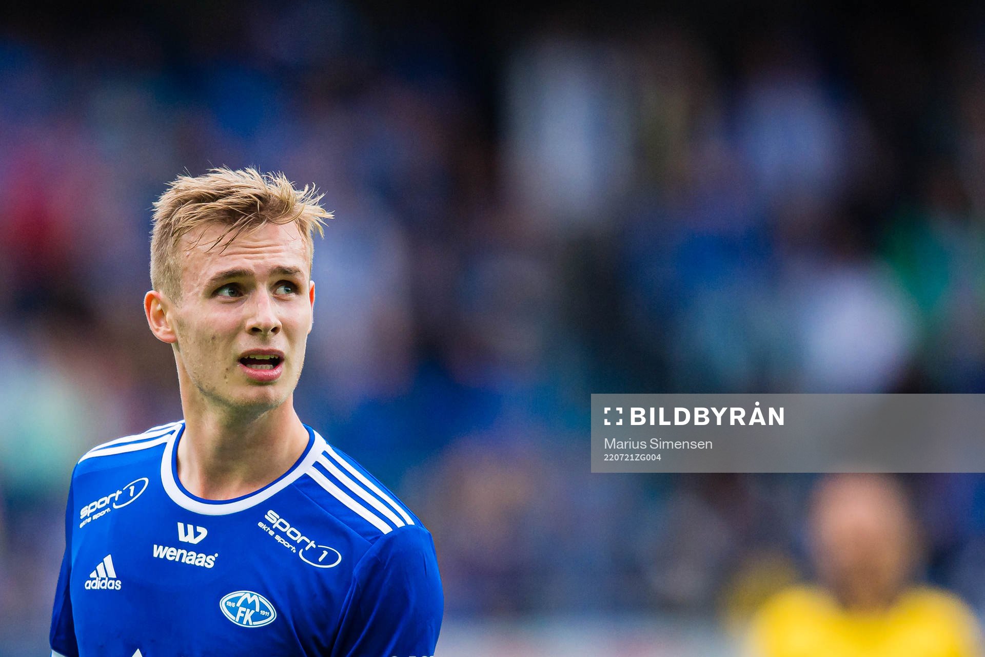 Sivert Heggheim Mannsverk of Molde during the UEFA Europa Conference League match between Molde and Elfsborg on July 21, 2022 in Molde.