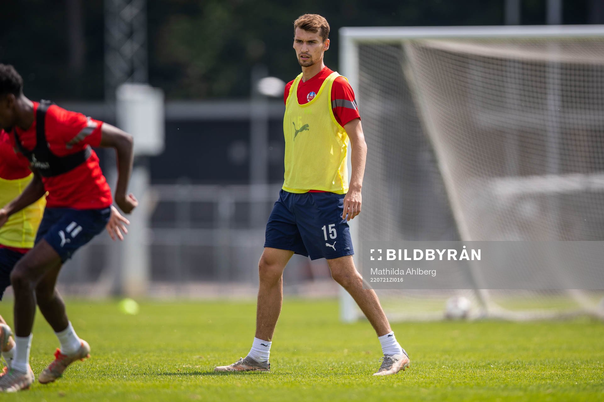 Rasmus Wiedesheim-Paul under en träning med Helsingborg den 21 juli 2022 i Helsingborg. 