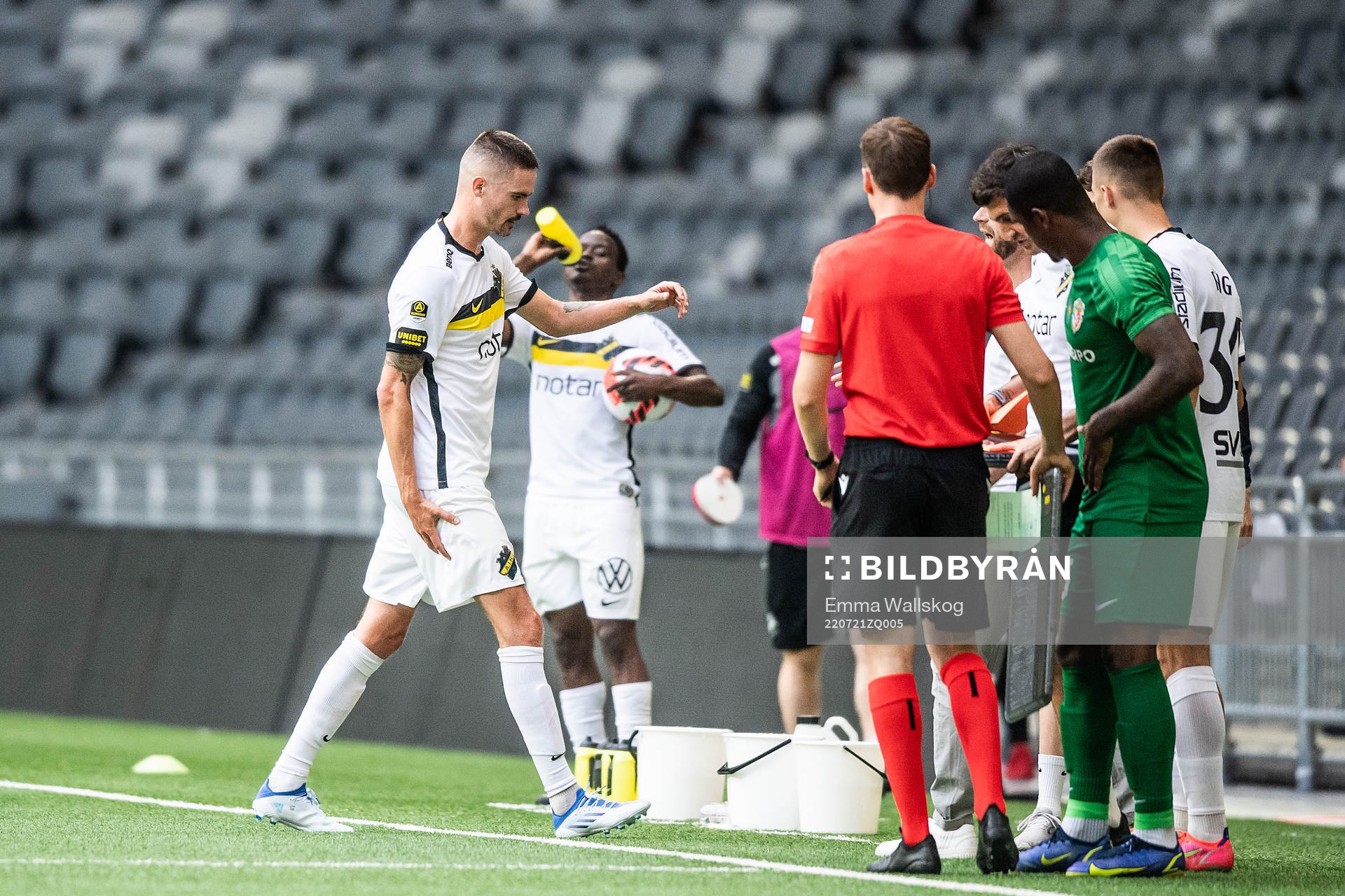 Mikael Lustig of AIK leaves the pitch