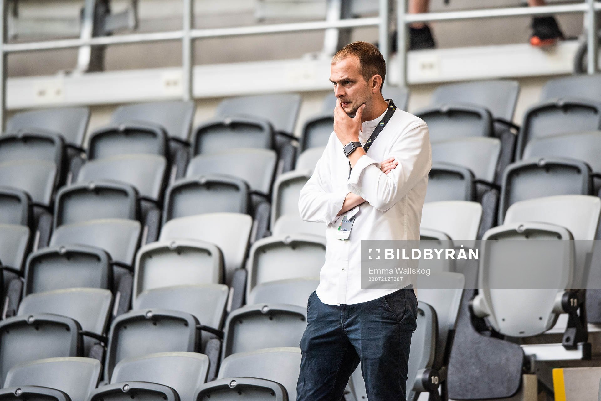 Henrik Jurelius, head of sports of AIK during the UEFA Europa Conference League qualifying match between Vorskla Poltava and AIK on July 21, 2022 in Stockholm.