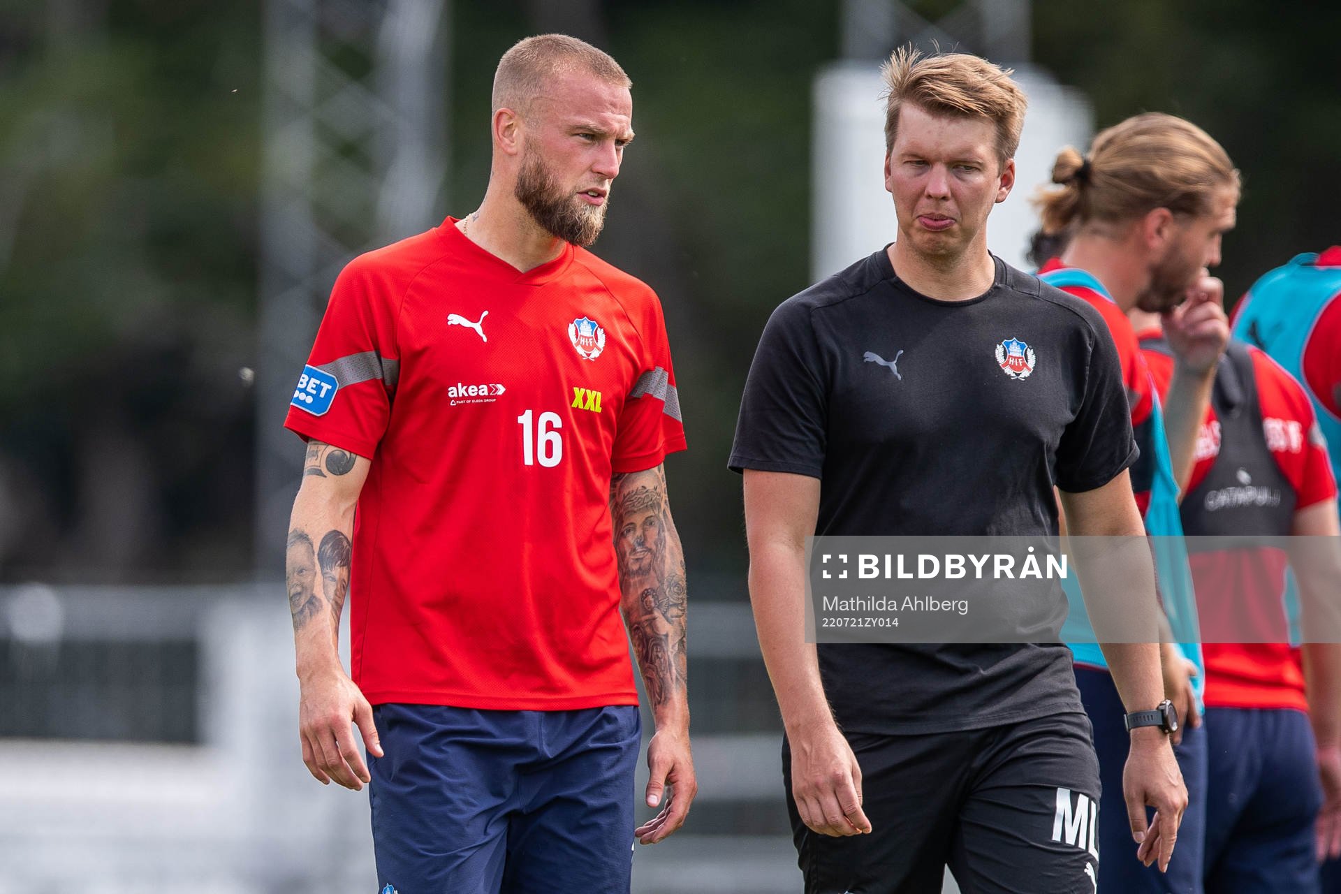 Alexander Faltsetas och fysioterapeut Marcus Linnér