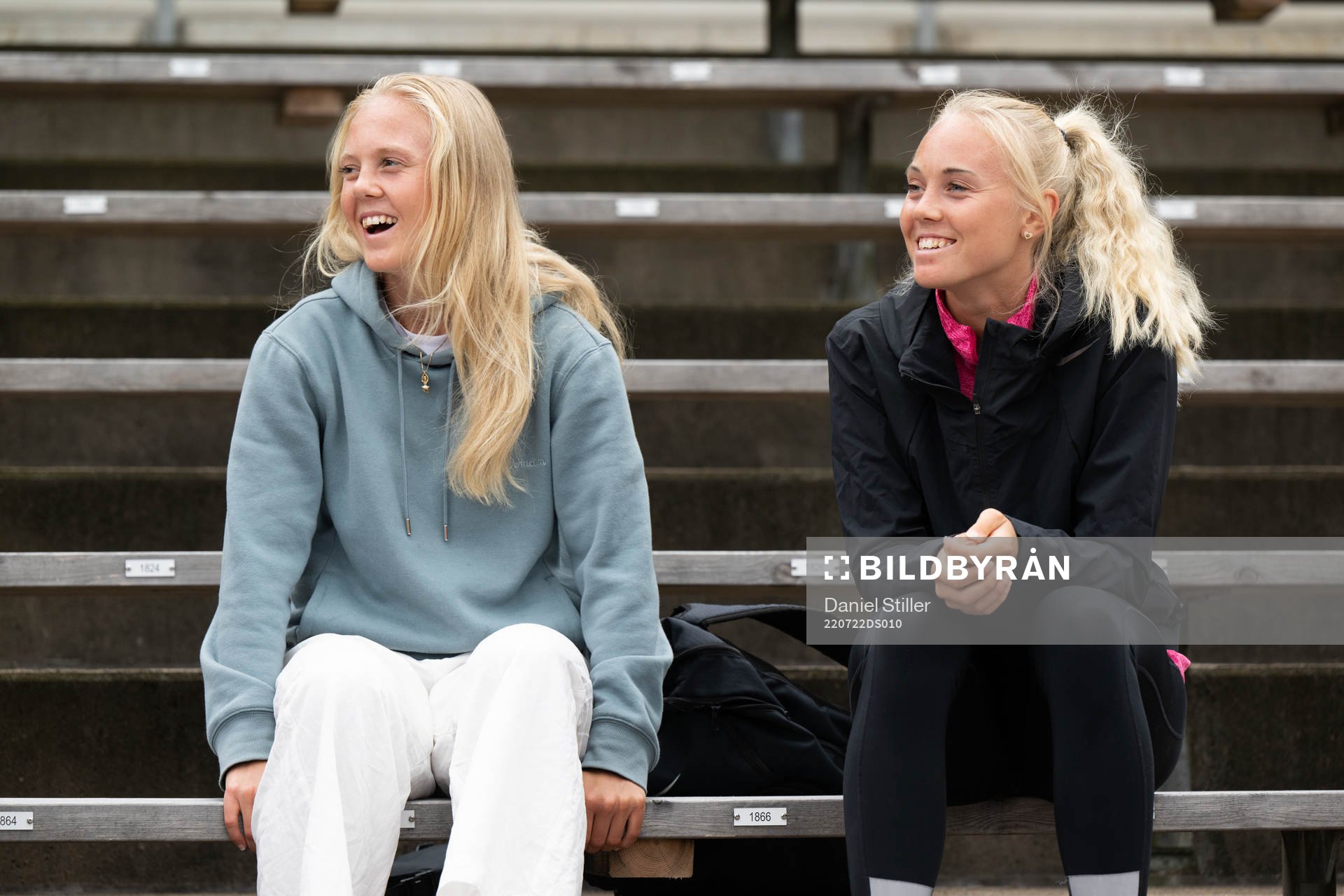 Molly Johansson som spelar fotboll i BK Häcken och systern längdhopperskan Tilde Johansson under en intervju den 22 juli 2022 i Göteborg. 