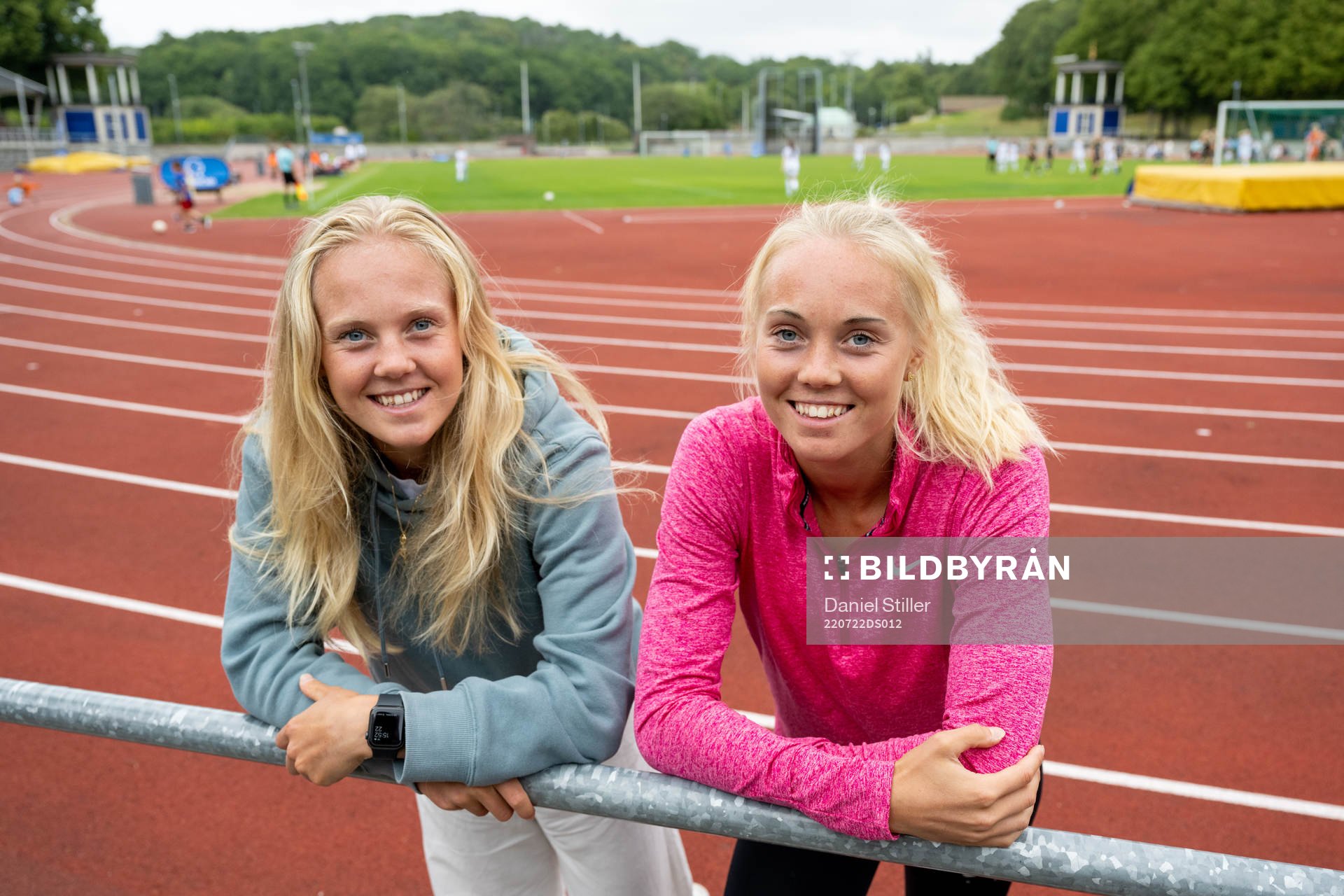 Molly Johansson som spelar fotboll i BK Häcken och systern längdhopperskan Tilde Johansson under en intervju den 22 juli 2022 i Göteborg. 