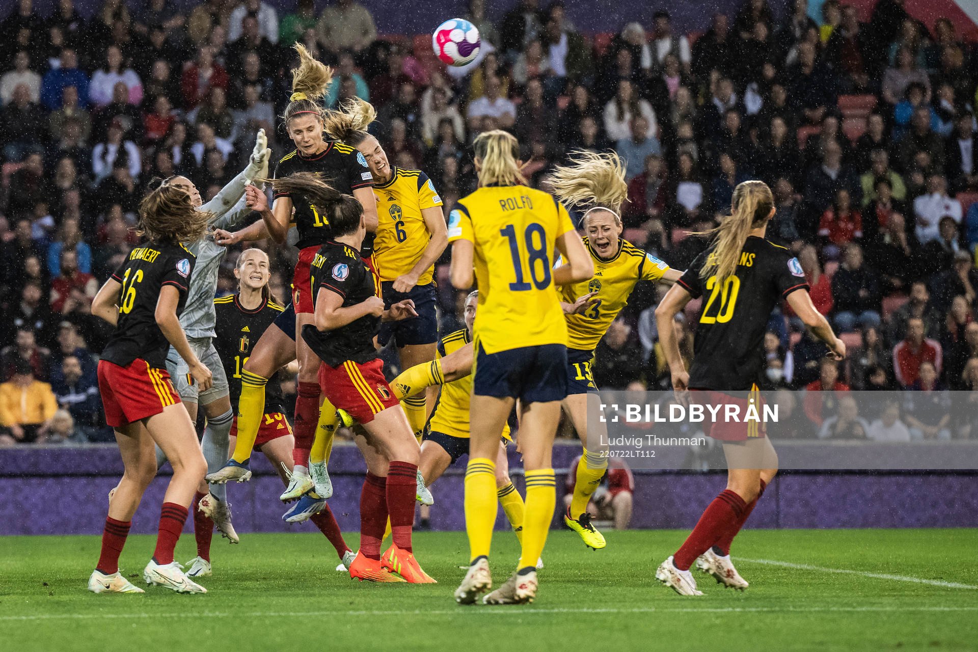 Justine Vanhaevermaet of Belgium and Magdalena Eriksson of