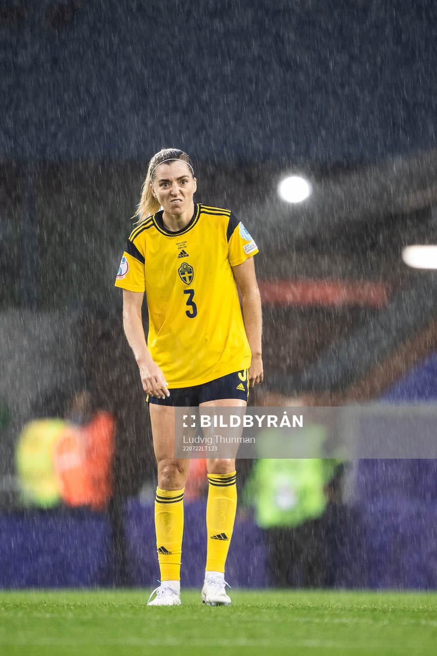 Linda Sembrant of Sweden looks dejected