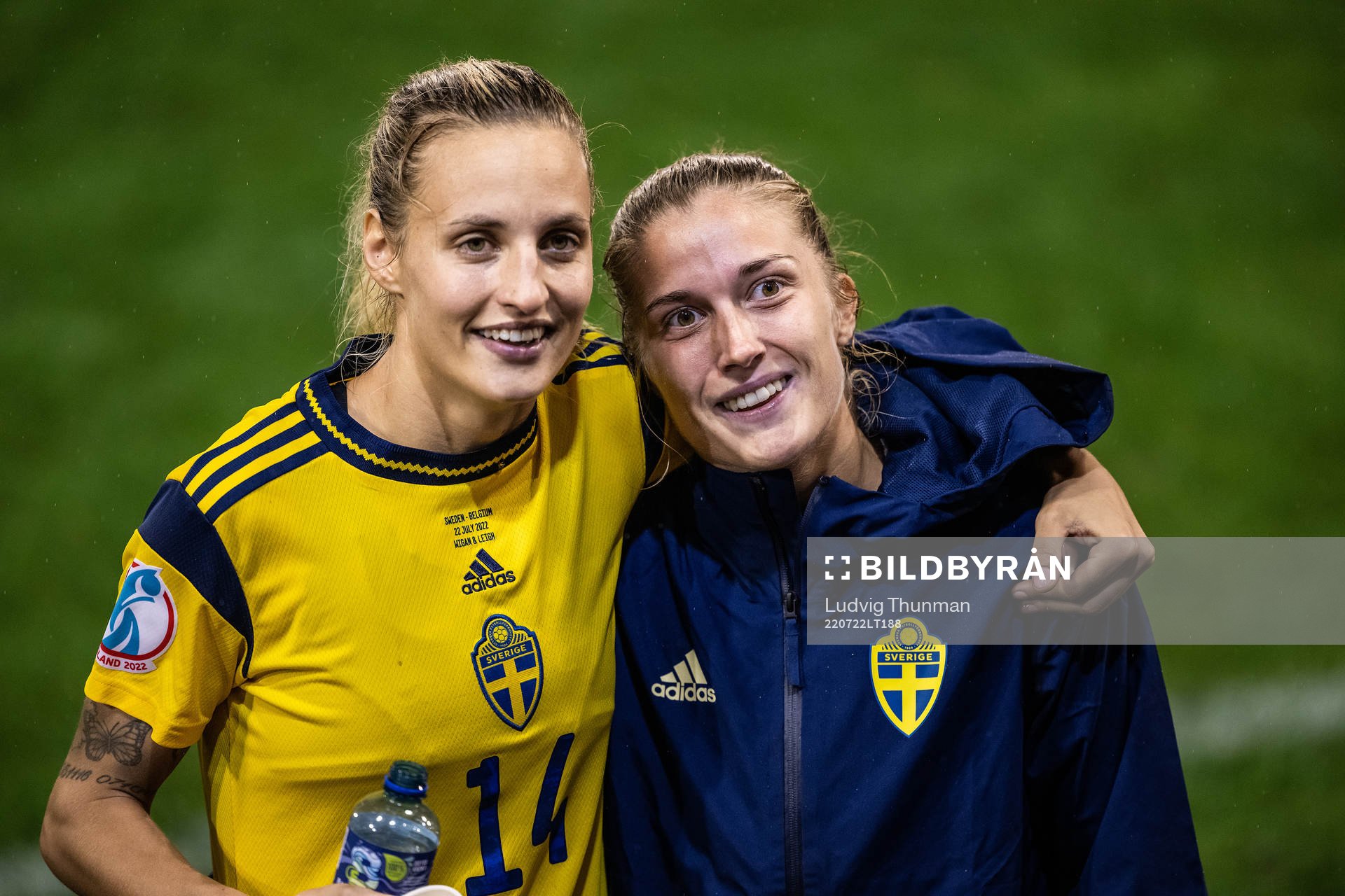 Nathalie Björn and Filippa Angeldahl of Sweden celebrate