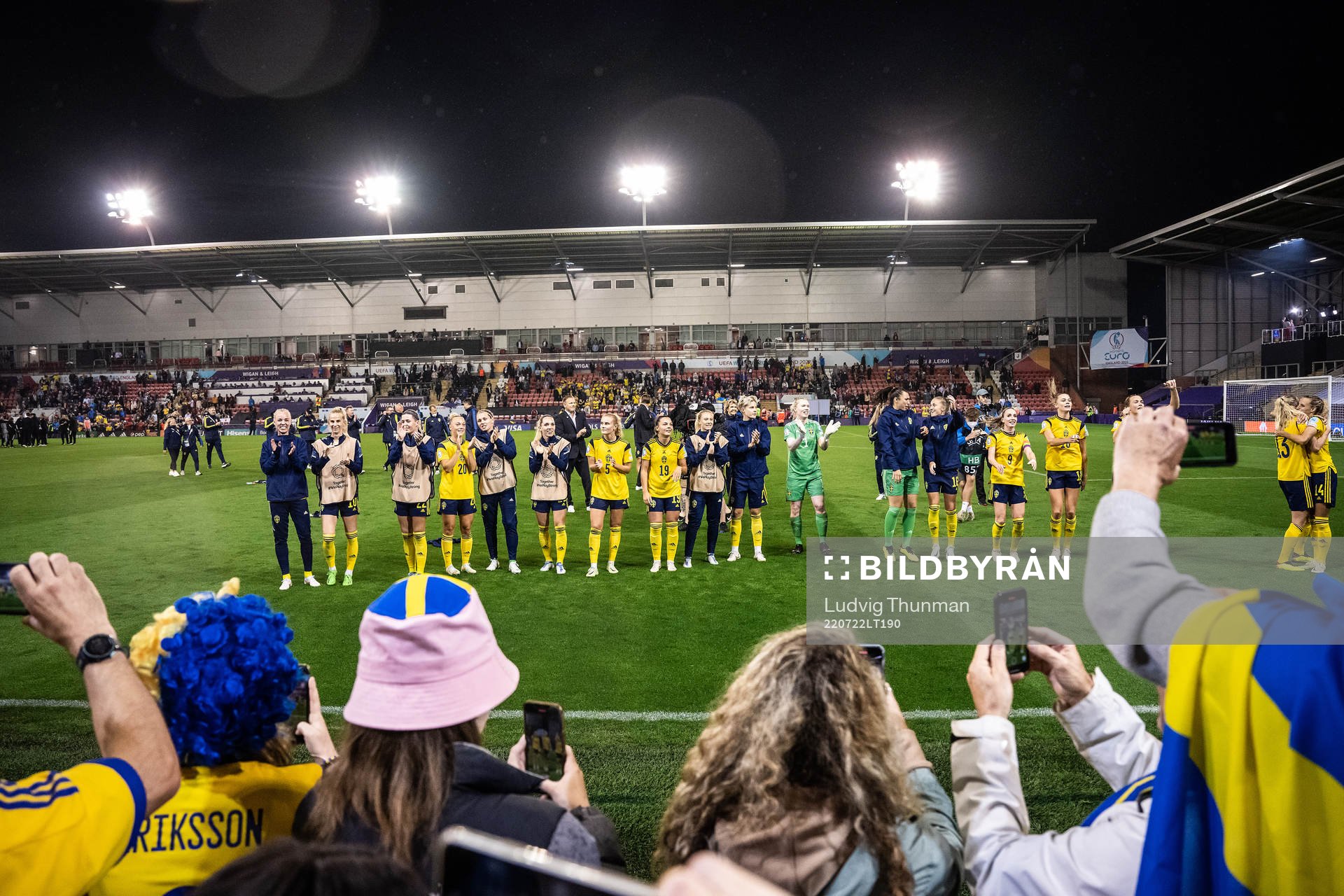 Players of Sweden celebrate