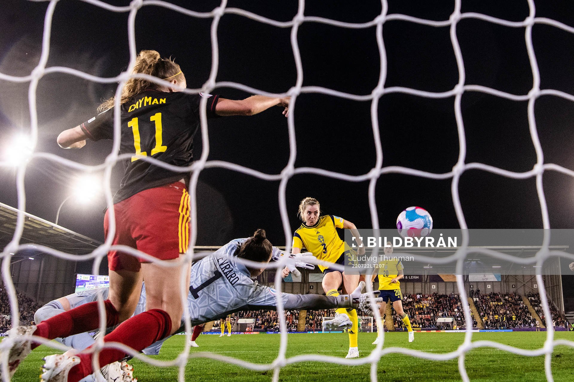 Linda Sembrant of Sweden scores 1-0