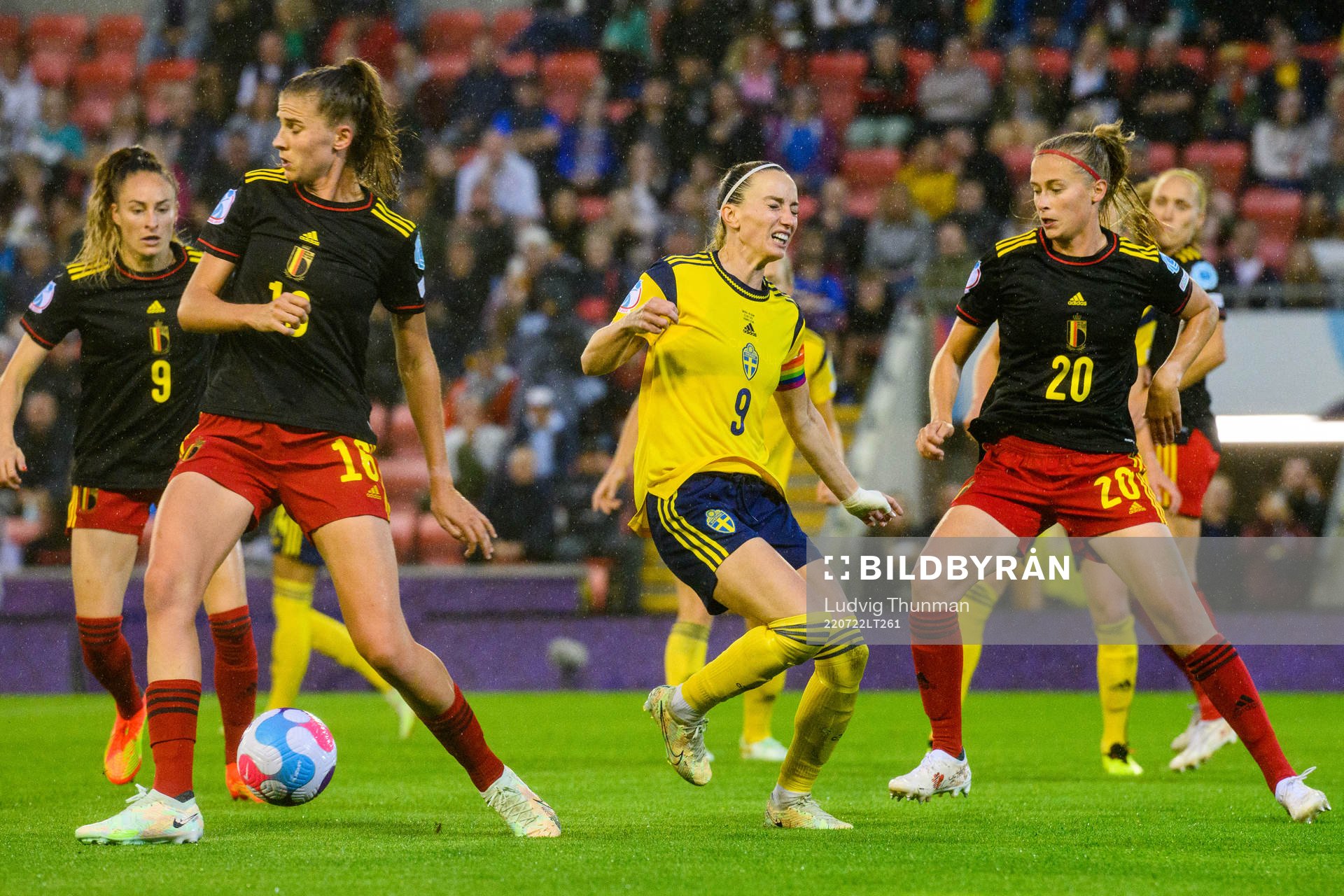 Kosovare Asllani of Sweden in pain