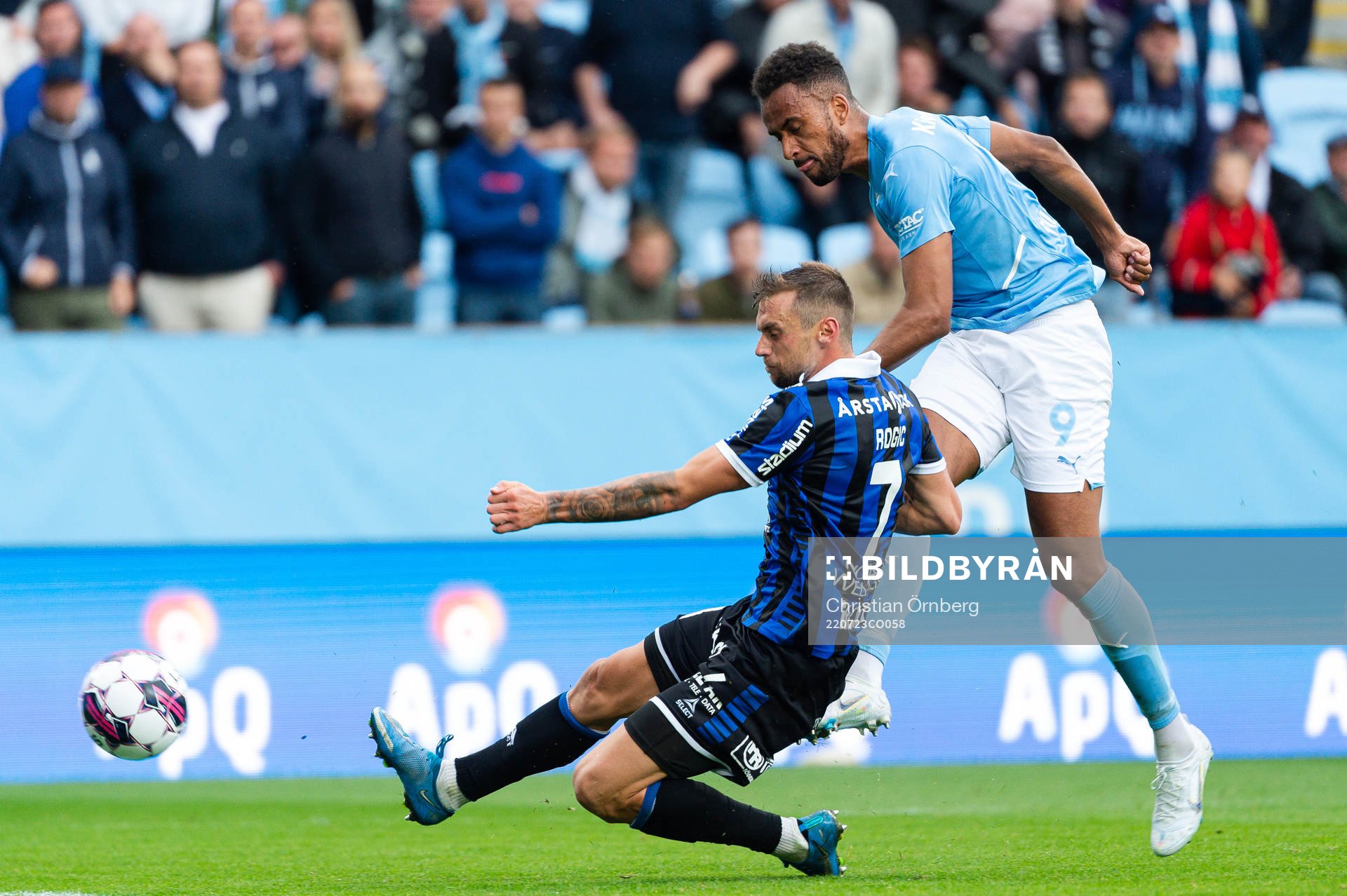 Sirius Filip Rogic och Malmö FFs Isaac Kiese Thelin