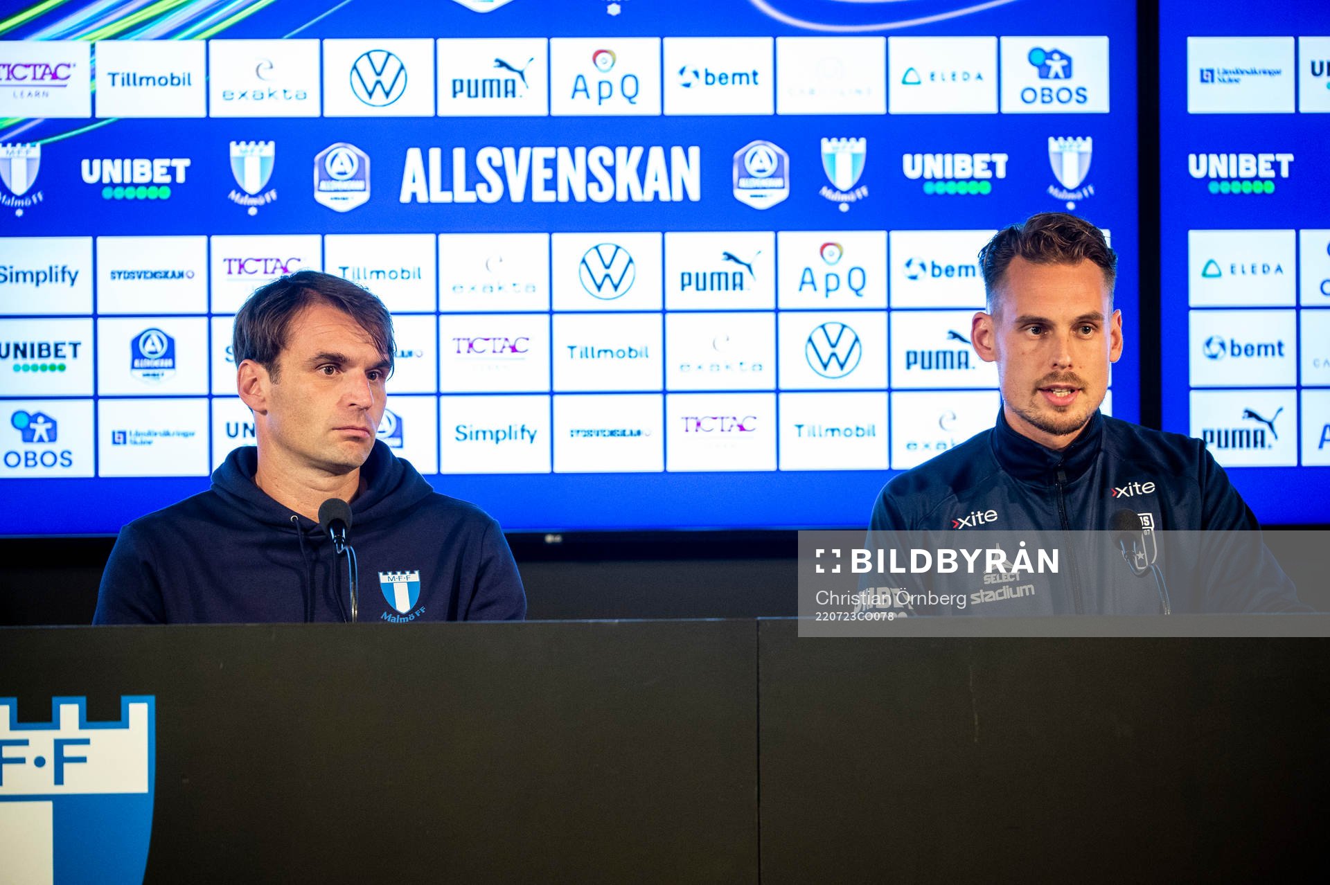 Malmö FFs tränare Milos Milojevic och Sirius tränare
