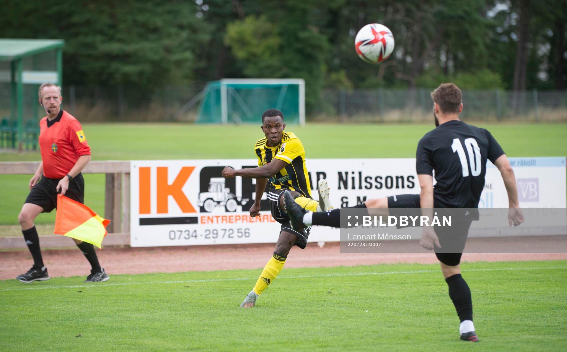 IFK Hässleholms Ahmed Traore i träningsmatchen mellan IFK