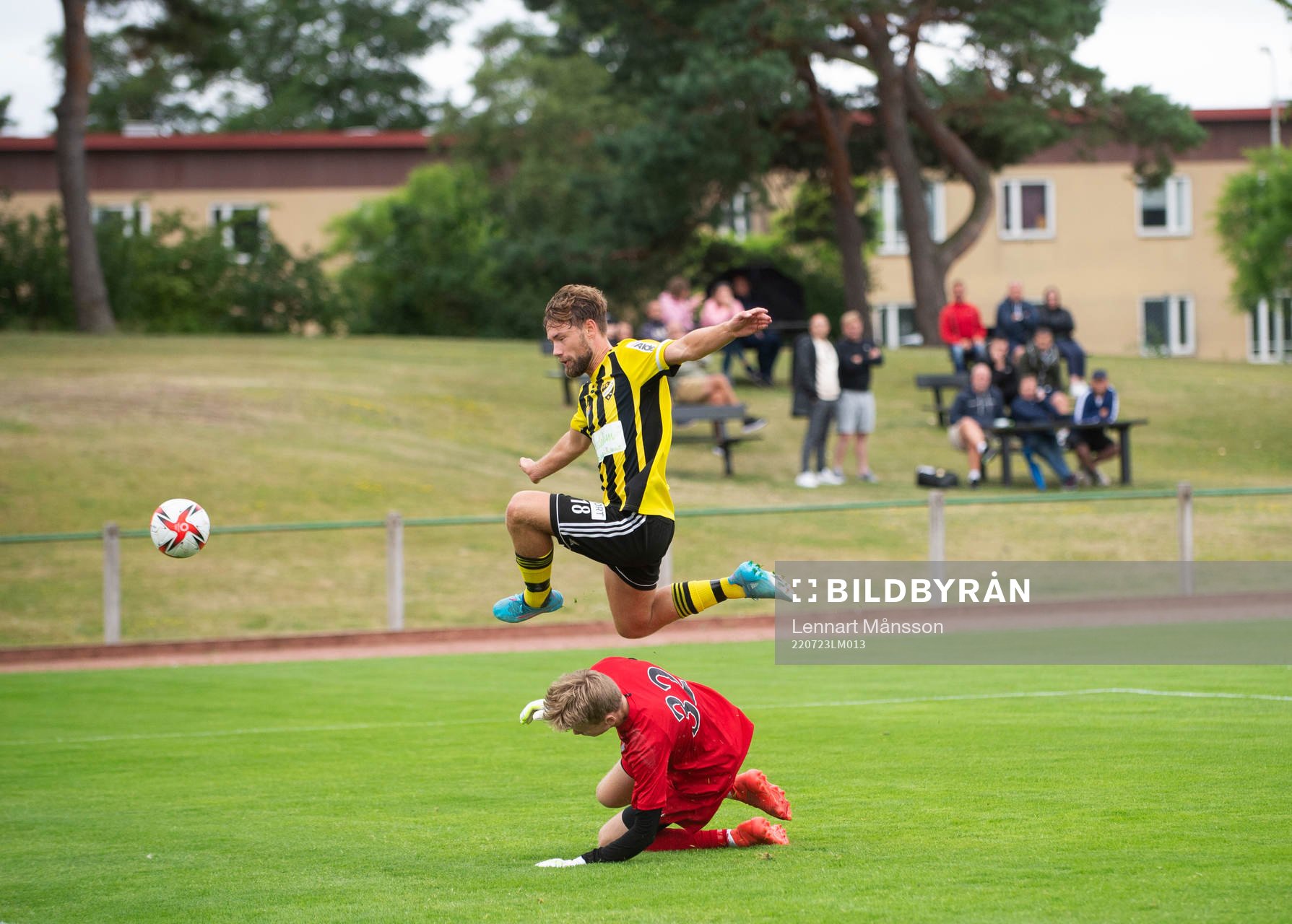i träningsmatchen mellan IFK Hässleholm och Lunds BK i