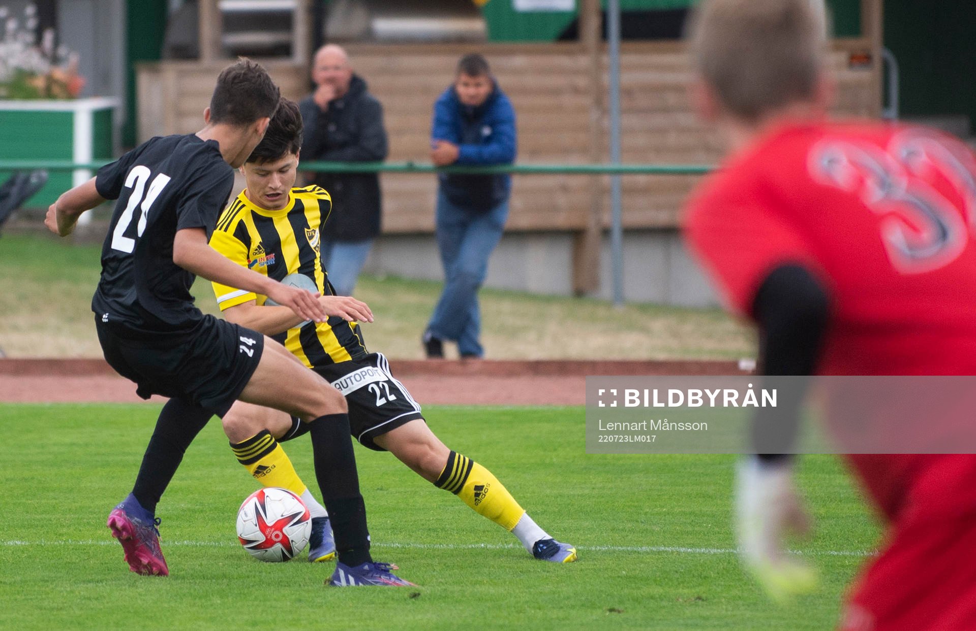 IFK Hässleholms Meraj Haidari i träningsmatchen mellan