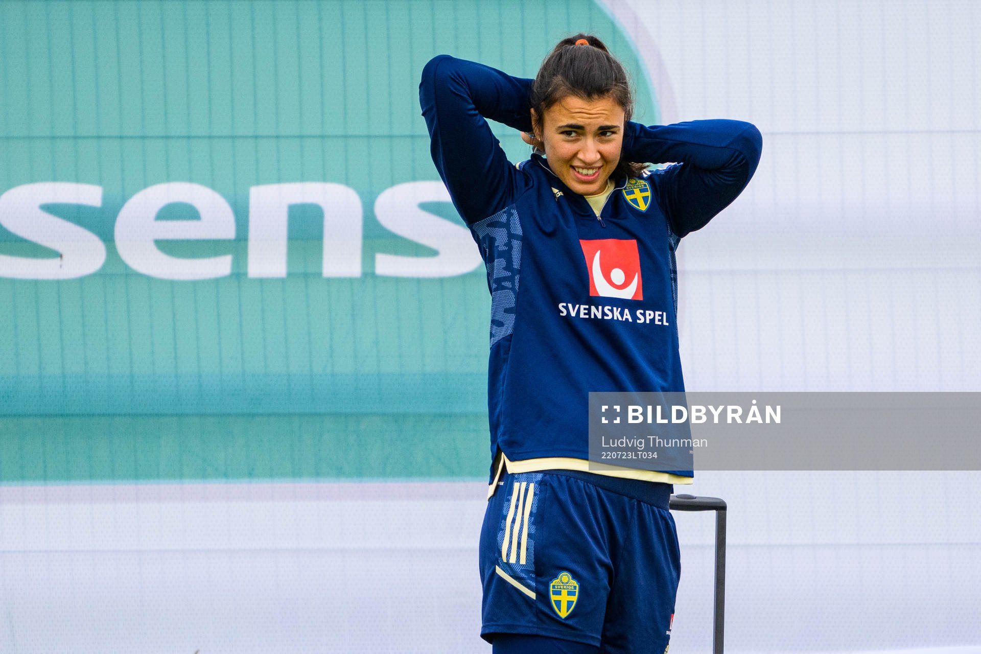 Goalkeeper Zecira Musovic of the Swedish women's national