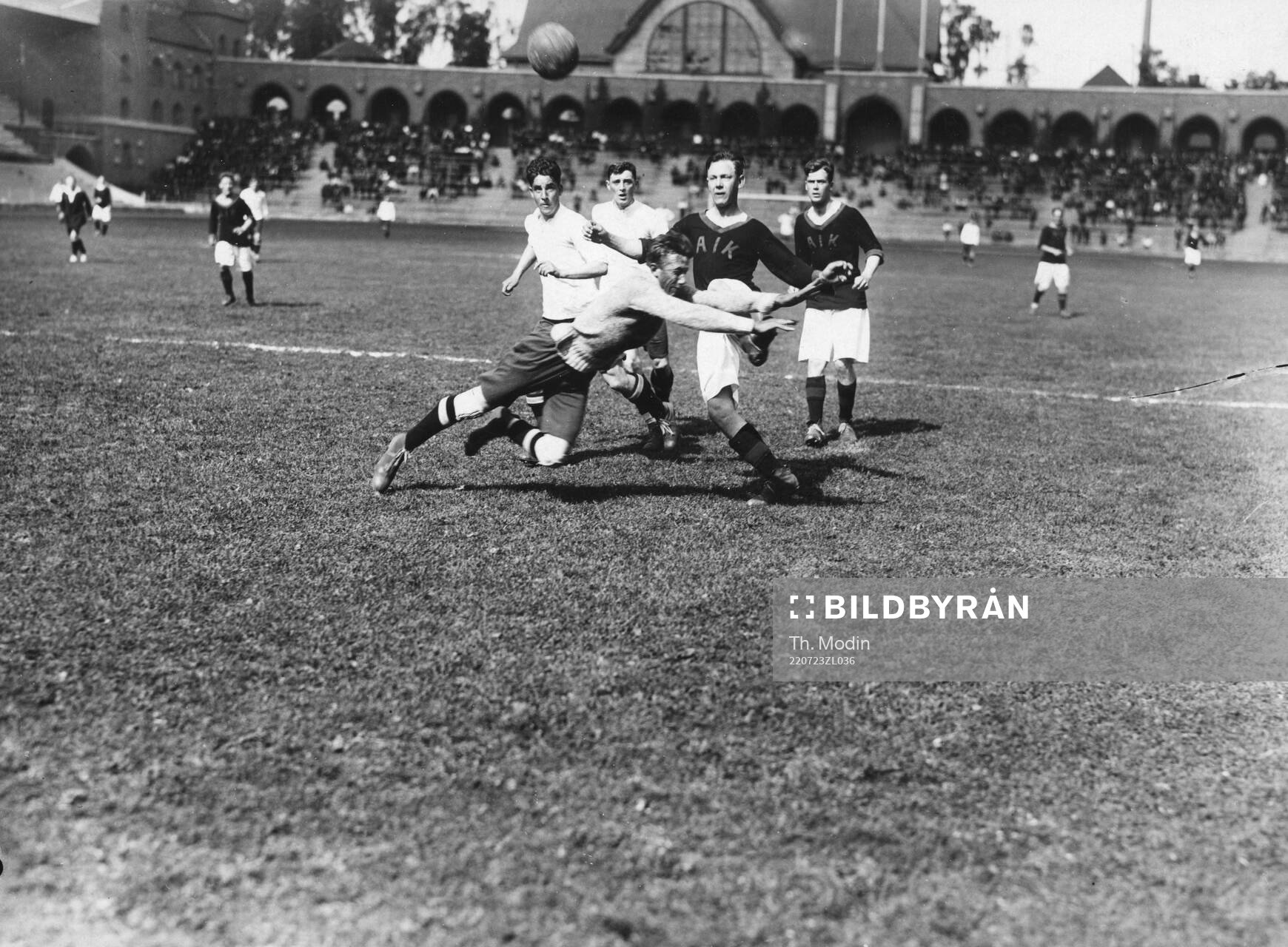 Fotboll, AIK-Norrköping 23 juli 1922