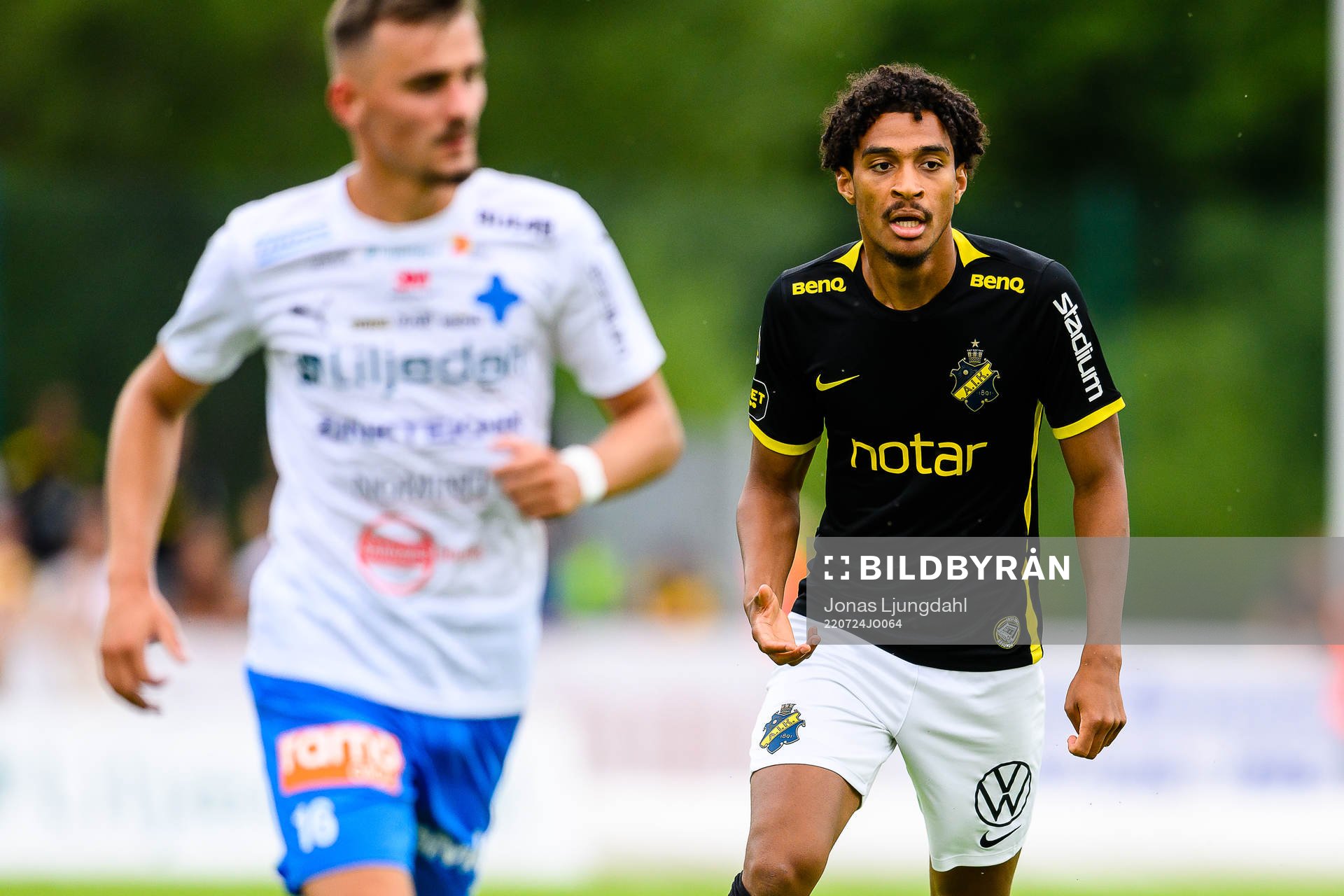 under fotbollsmatchen i Allsvenskan mellan Värnamo och AIK