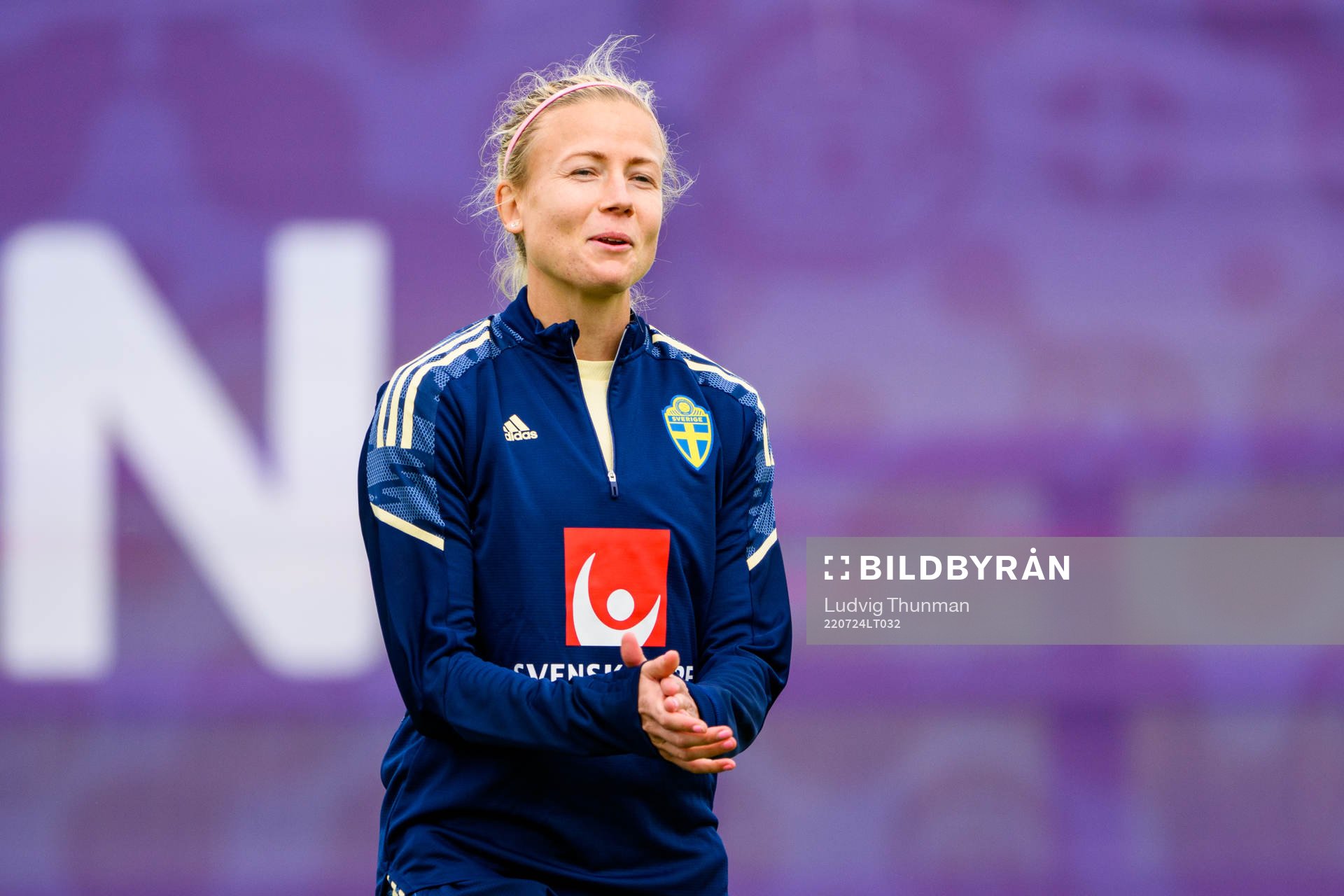 Hanna Glas of the Swedish women's national football team at
