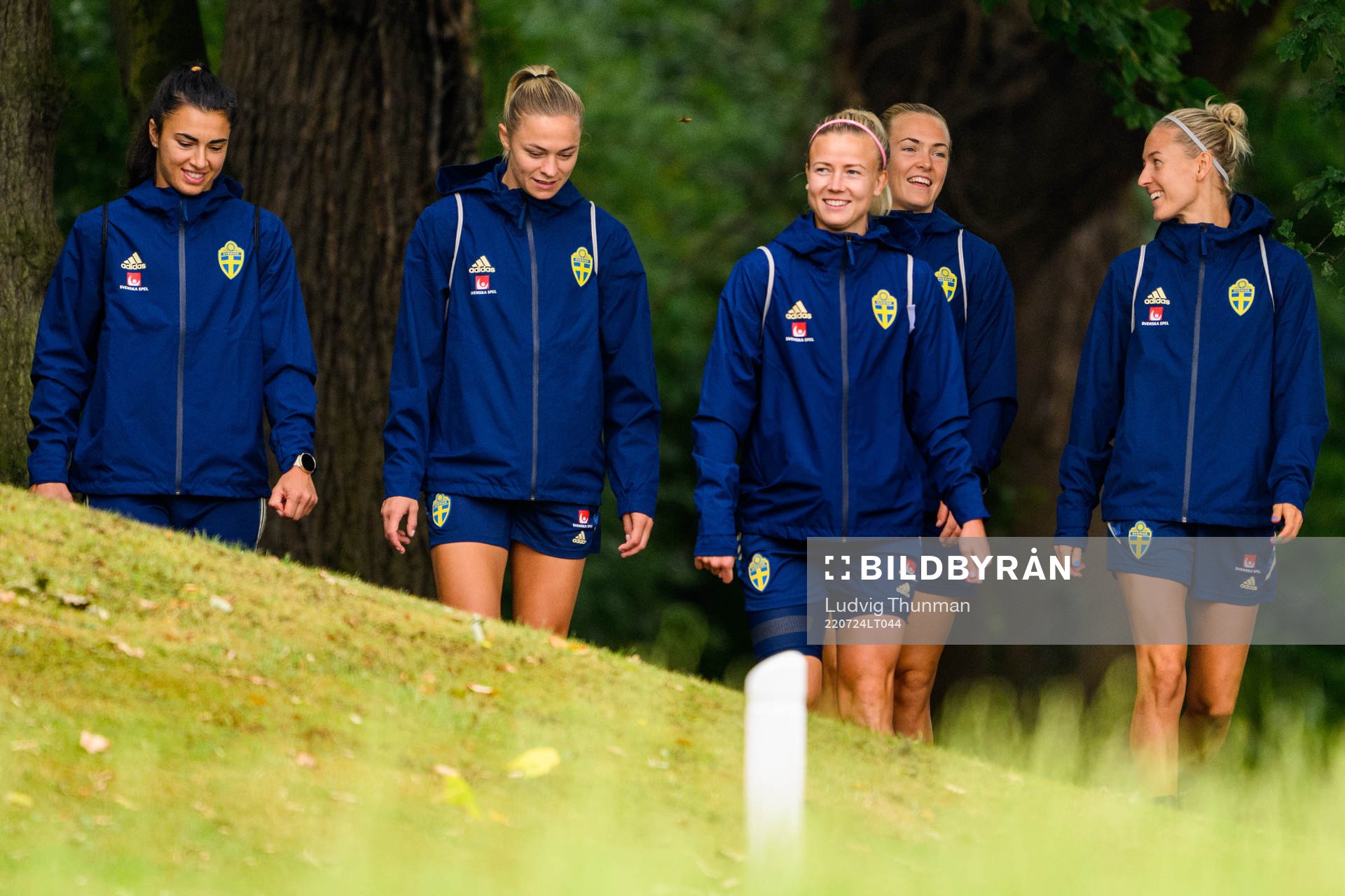 Goalkeeper Zecira Musovic, Hanna Glas, Fridolina Rolfö,