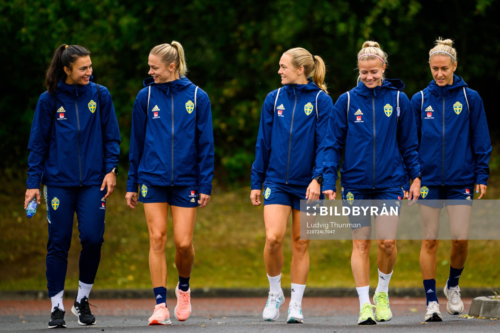 Goalkeeper Zecira Musovic, Hanna Glas, Fridolina Rolfö,