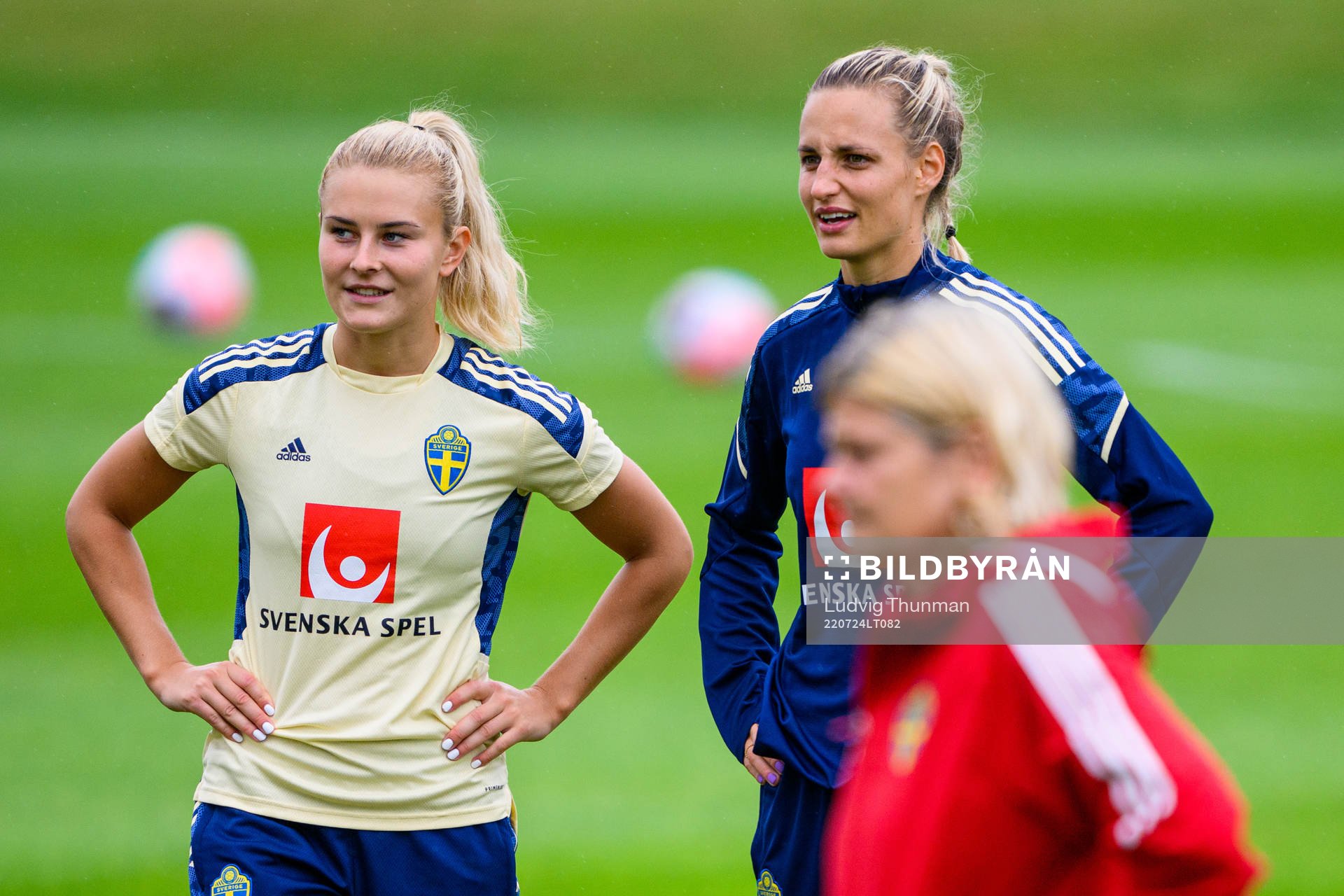Amanda Nilden and Nathalie Björn of the Swedish women's