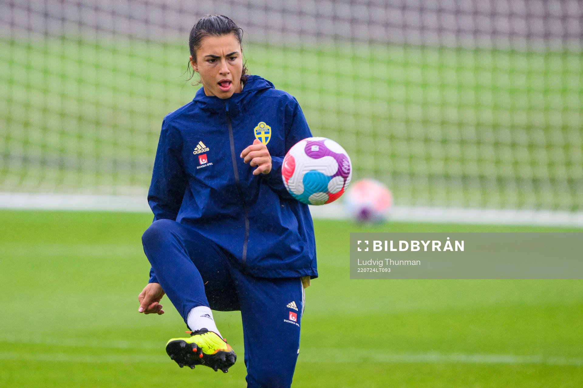 Goalkeeper Zecira Musovic of the Swedish women's national